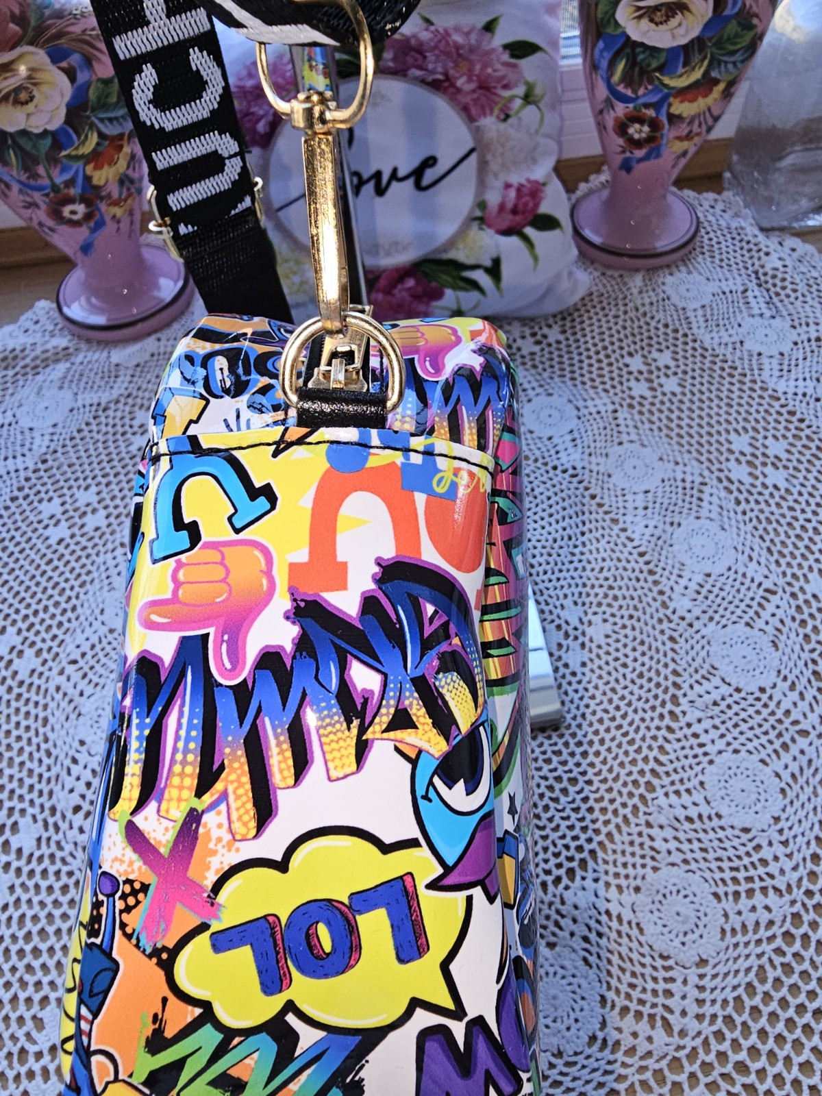 Trendy Urban Graffiti 🖌 Fashion Crossbody Bag Travel Pouch With Removable Strap
