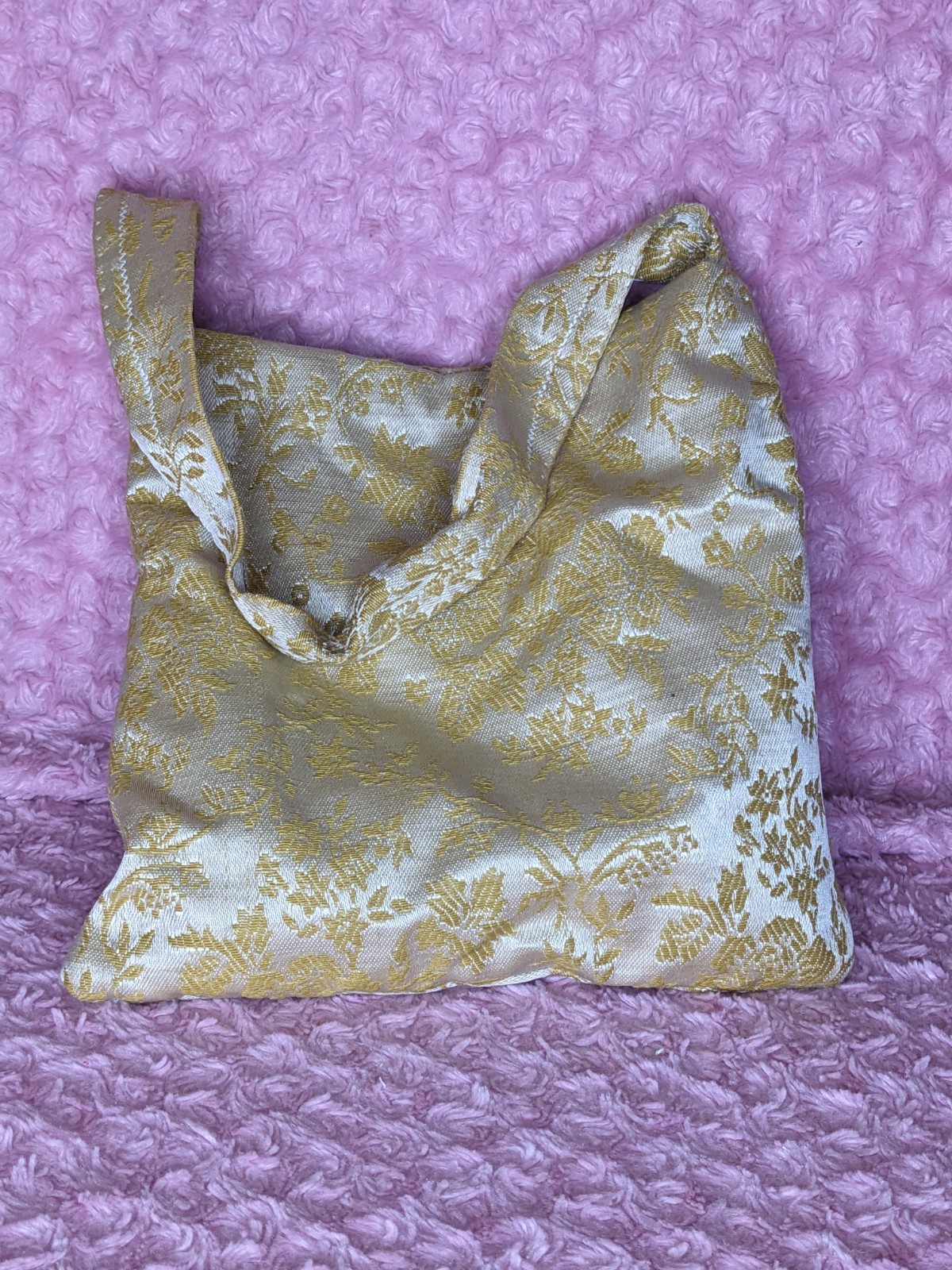 Embroidered Handbag Purse Bag Tote OAK Asian Oriental Golden Colors