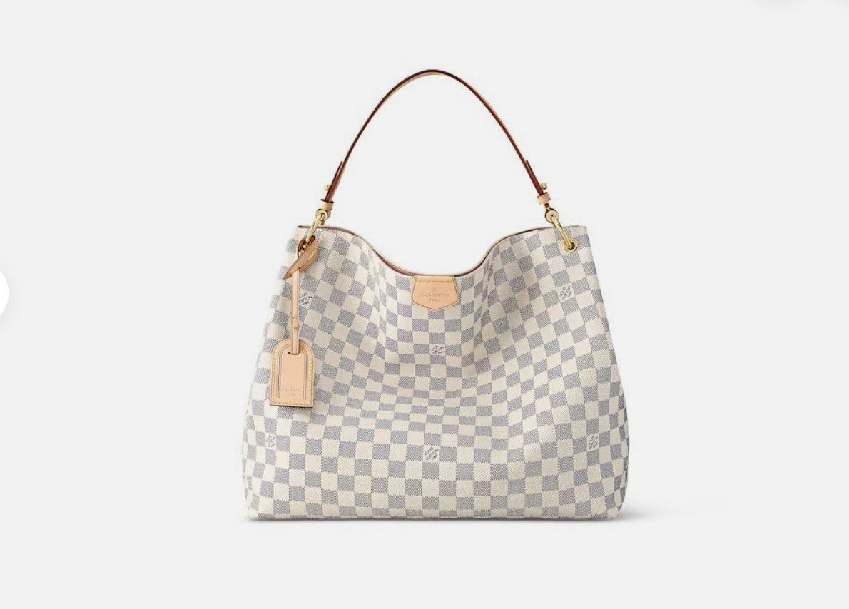 (USED) Louis Vuitton N42233 Graceful MM in Damier Azur Canvas