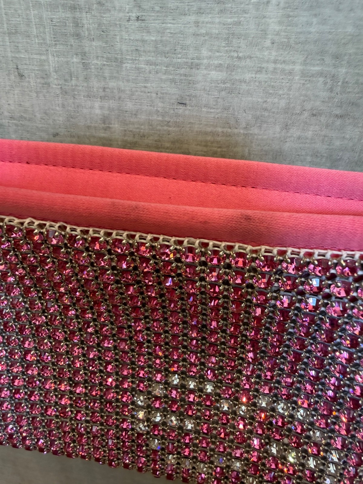 escada crystal purse flamingo pink