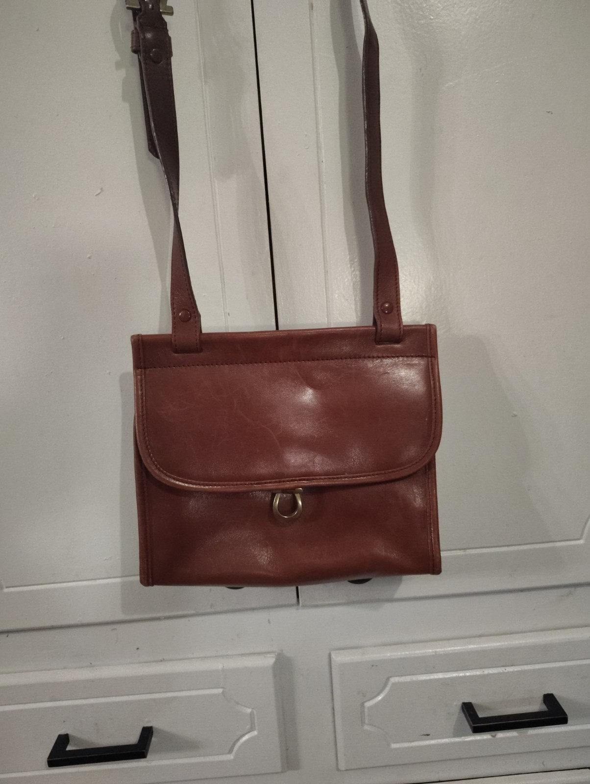 Vintage ETIENNE AIGNER Leather Handbag Purse Shoulder Crossbody Bag Purse