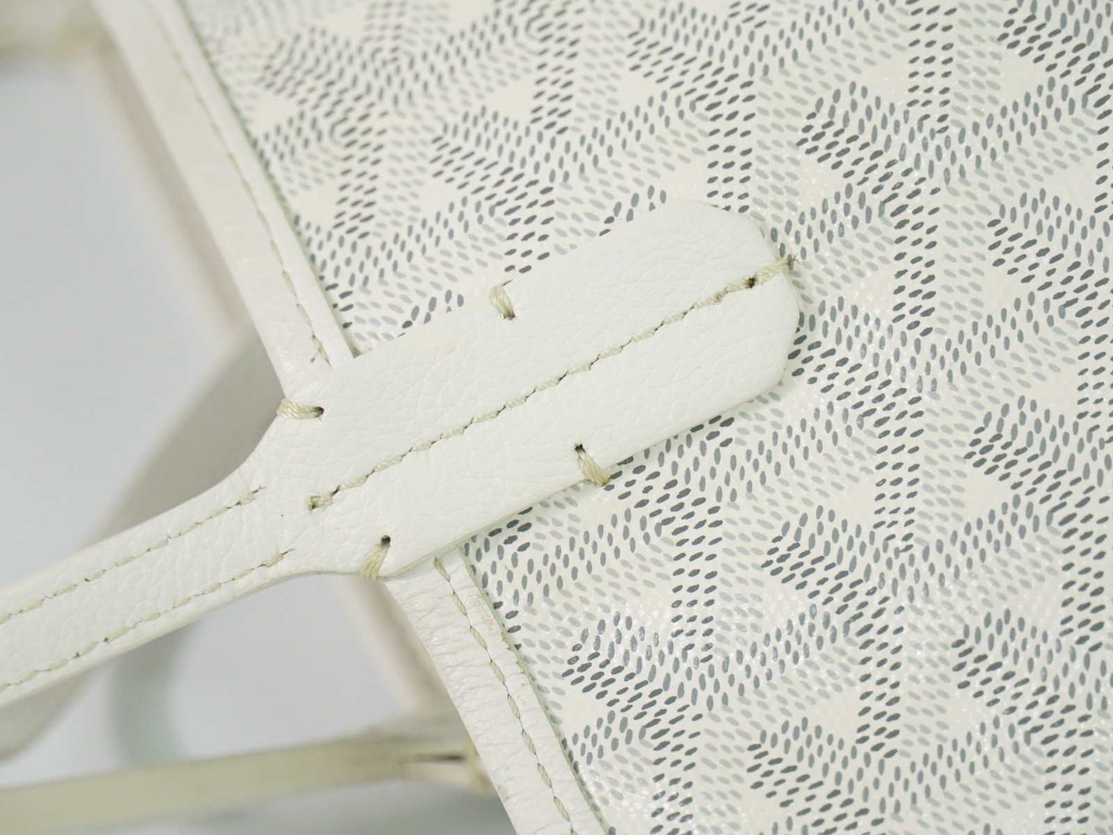 GOYARD Anjou Mini PVC Reversible Tote Handbag White