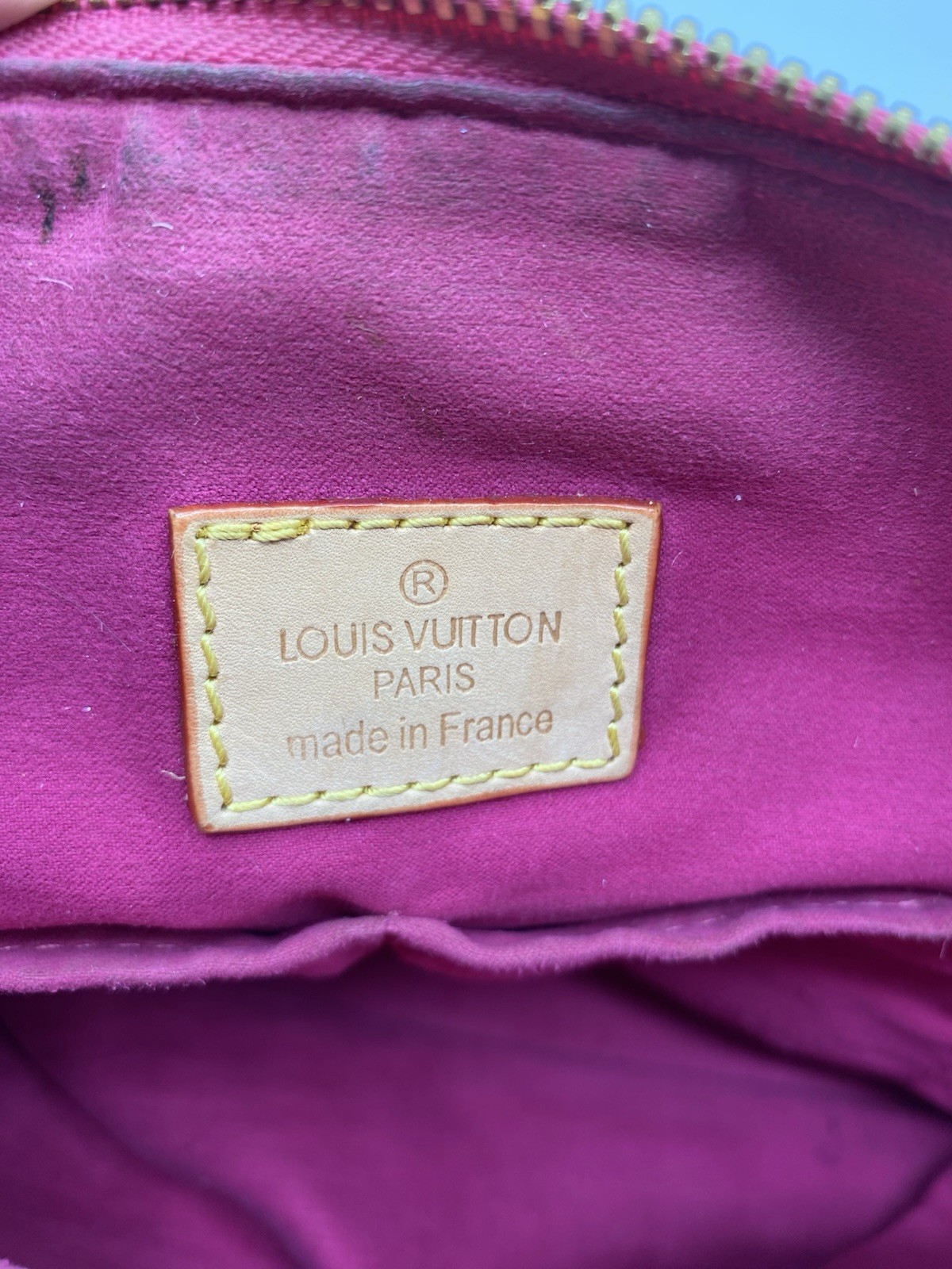 Louis Vuitton Monogram Pallas Satchel Top Handle Zip Detachable Strap Gold Purse