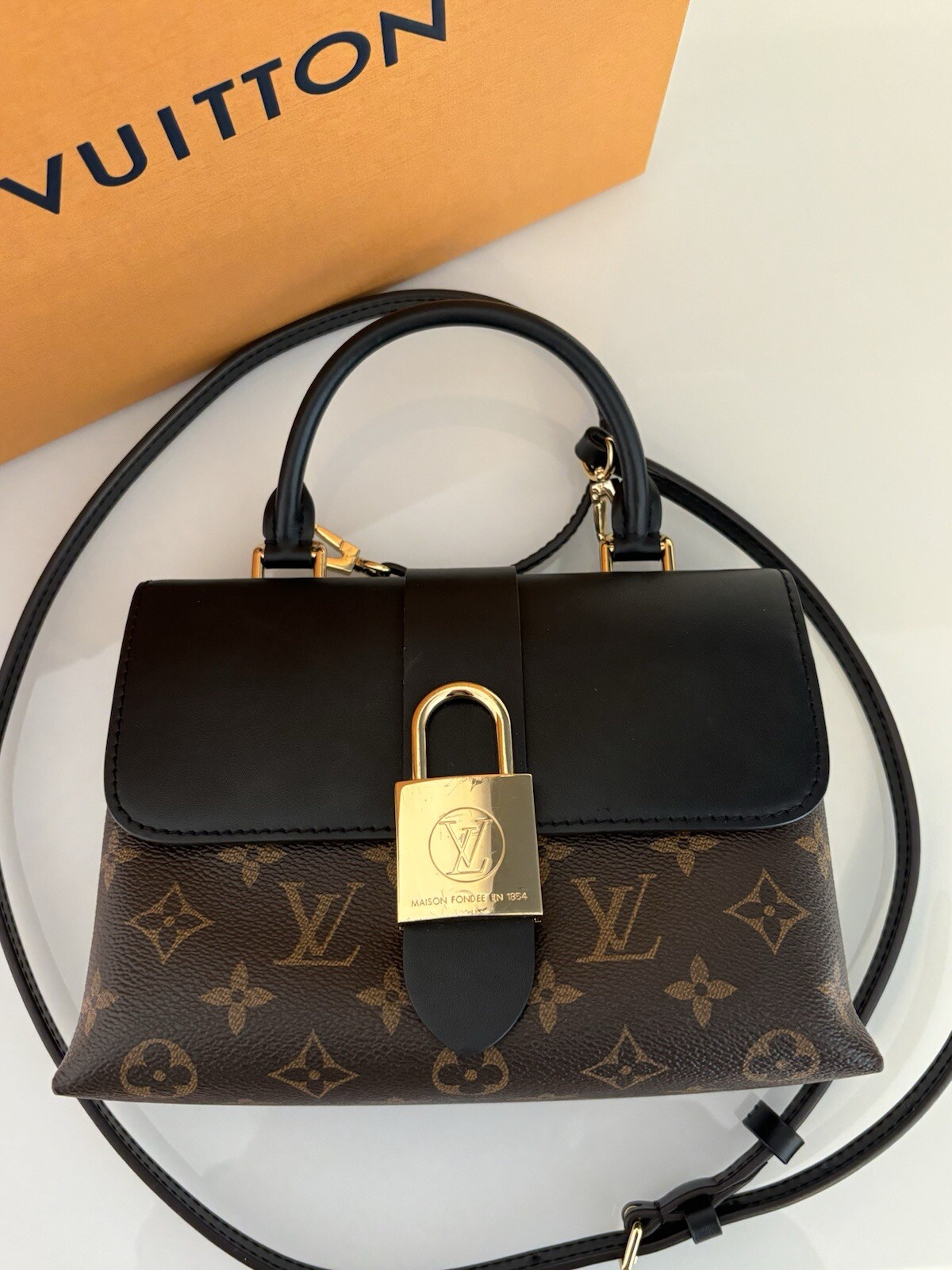 LOUIS VUITTON Locky BB Top Handle Bag Authentic