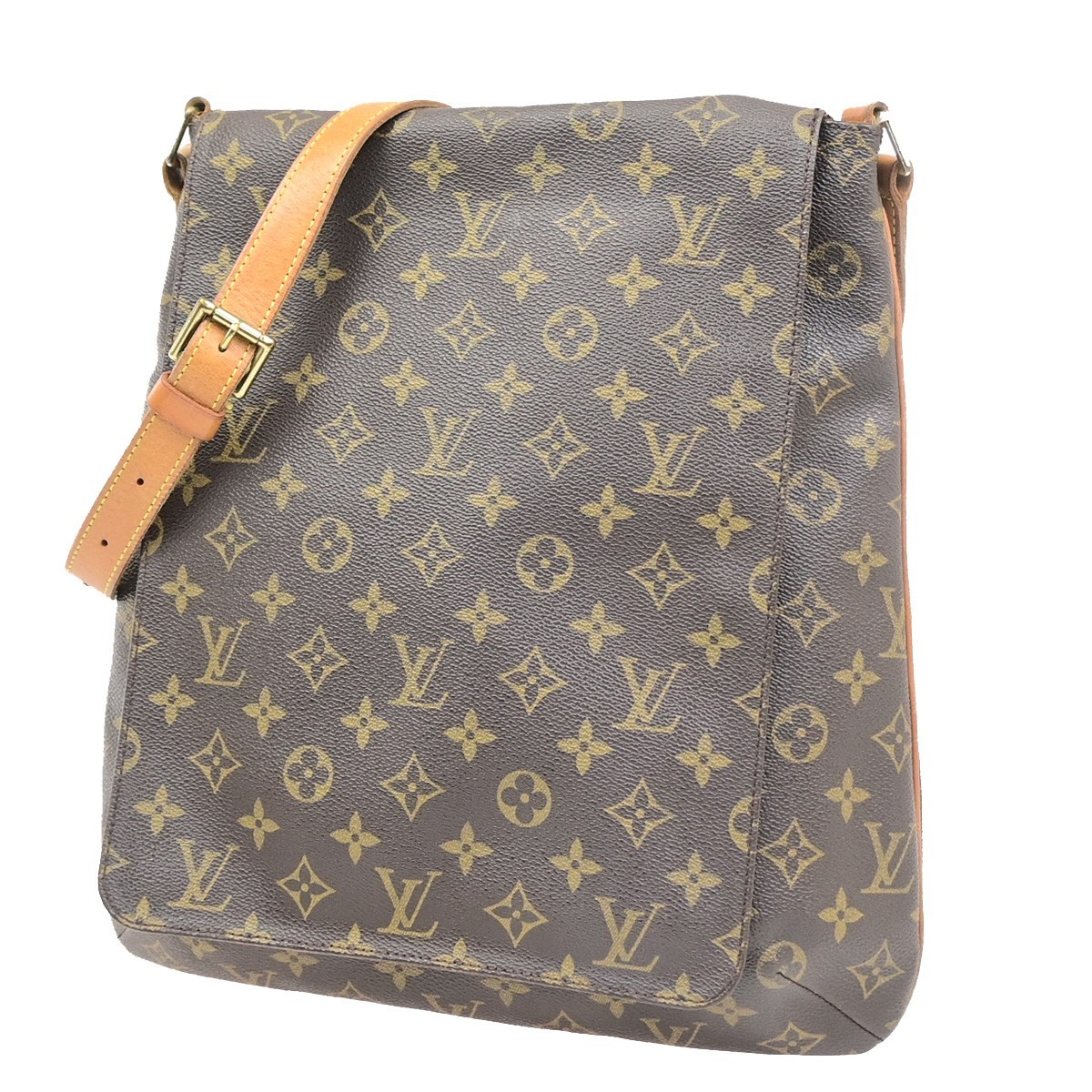 LOUIS VUITTON Musette Shoulder Bag Monogram Leather Brown France M51256 72YJ236
