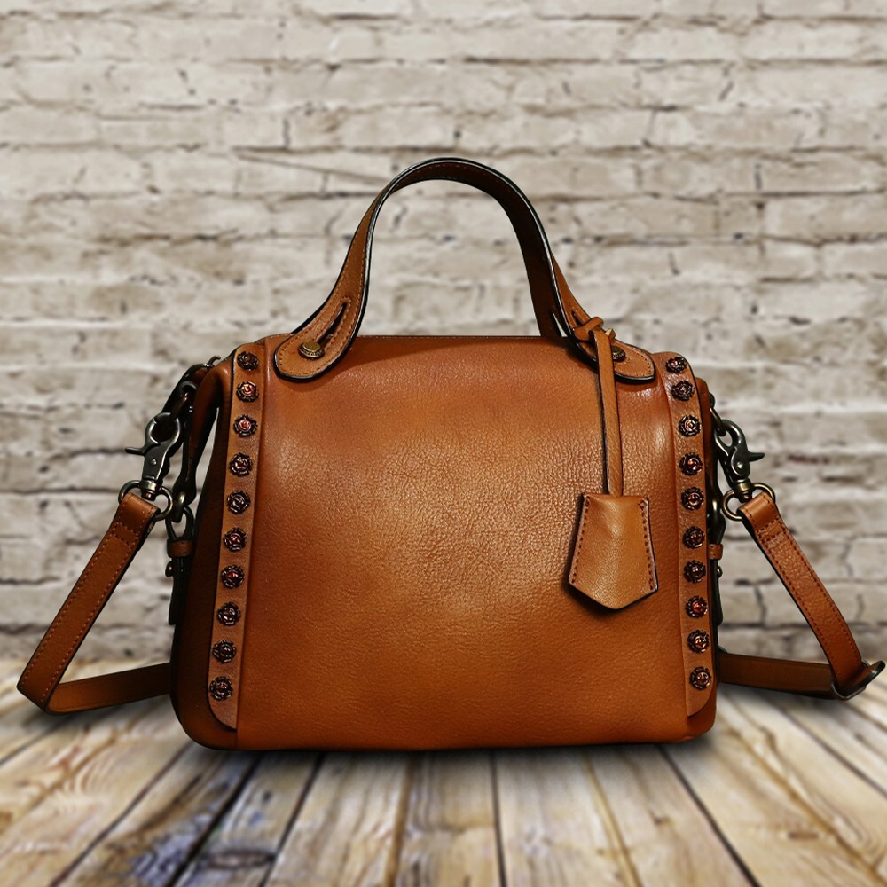 Genuine Leather Purses and Handbags for Women Vintage Handmade Fashion Leather
