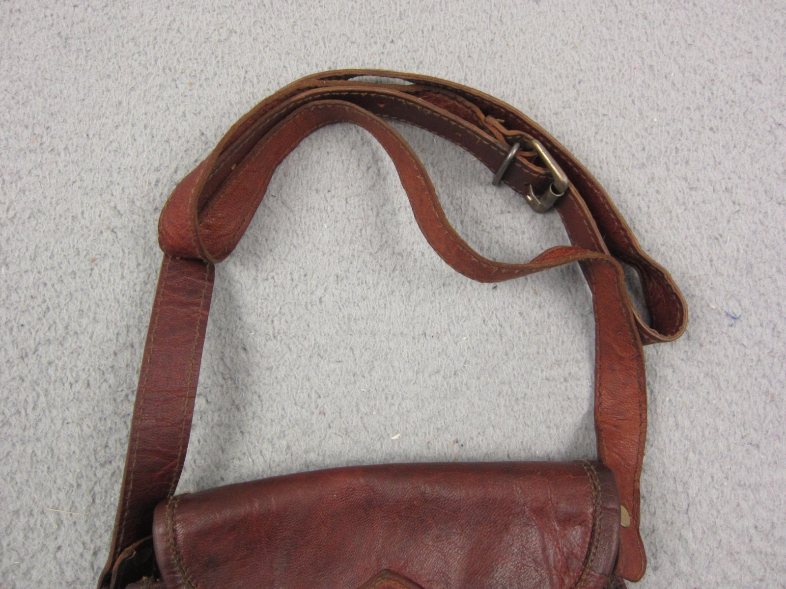 Vintage Womens Saddle Bag Brown Leather Crossbody Purse Boho Messenger Satchel