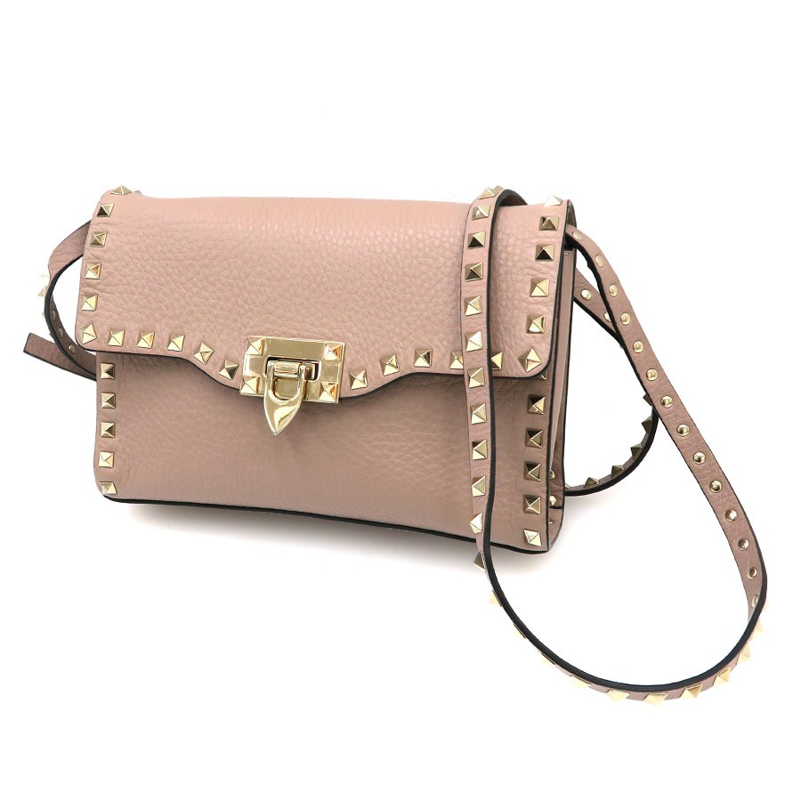 Valentino Garavani Lock Rubber Beige Shoulder Bag #SAB16136