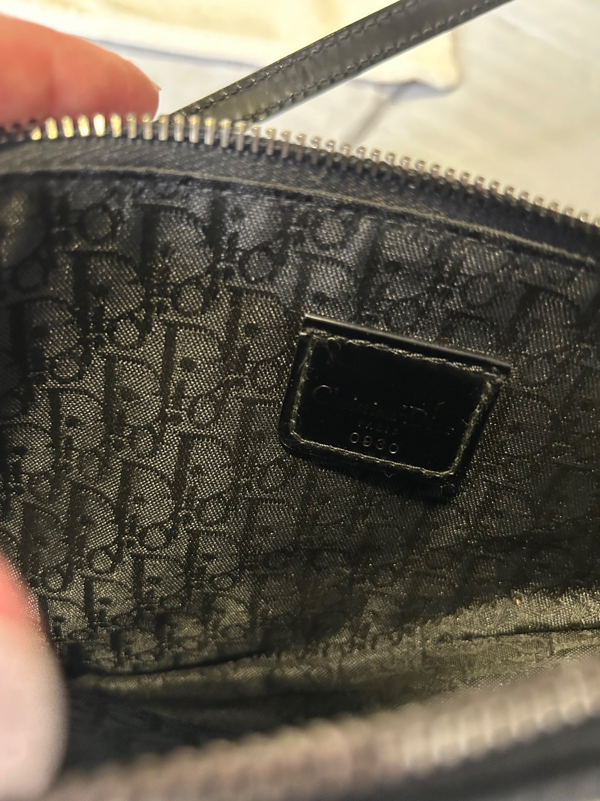 Authentic CHRISTIAN DIOR Saddle Bag with Embroidered Flowers Design