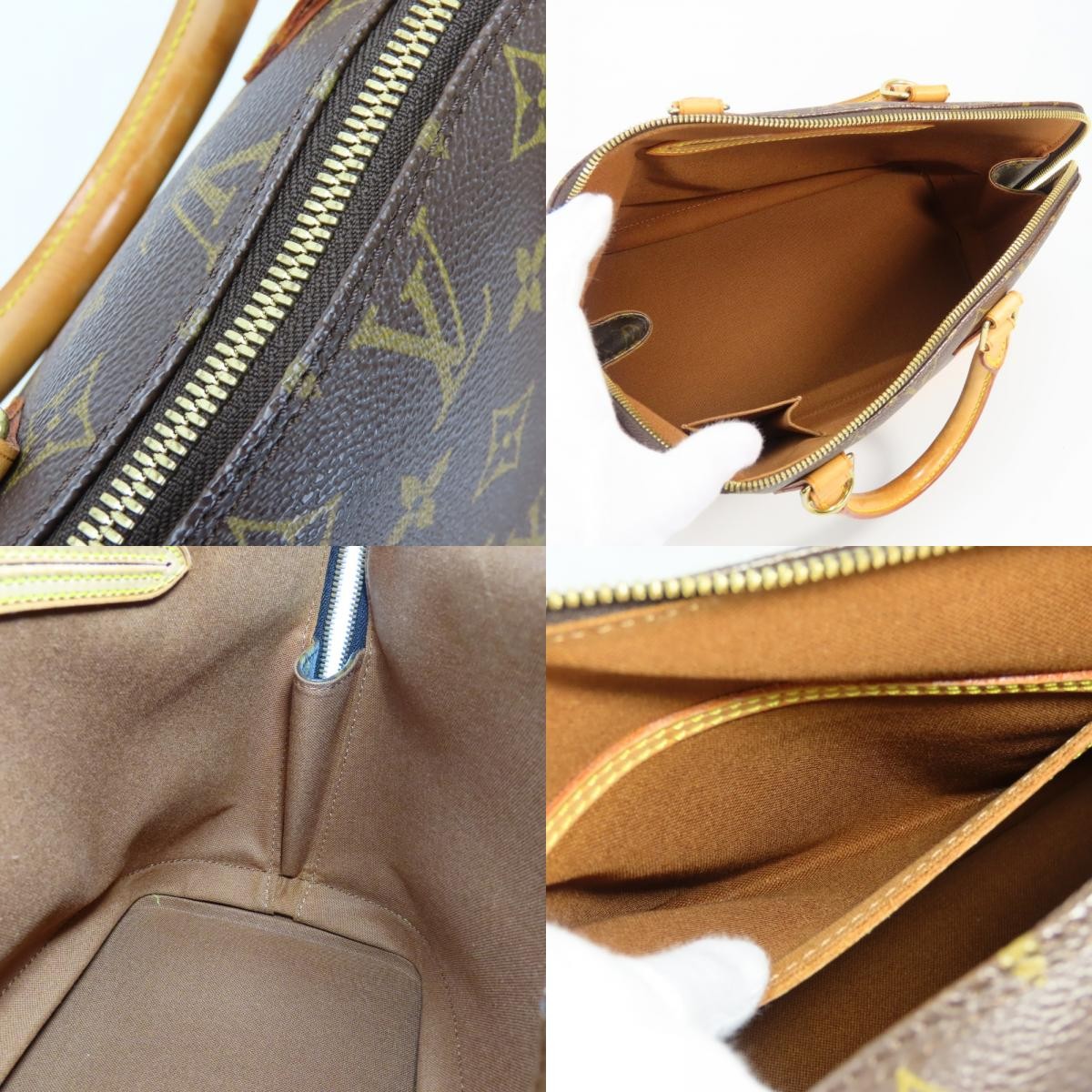 USED LOUIS VUITTON Handbag Alma old type M51130 Monogram/Nume leather Brown …
