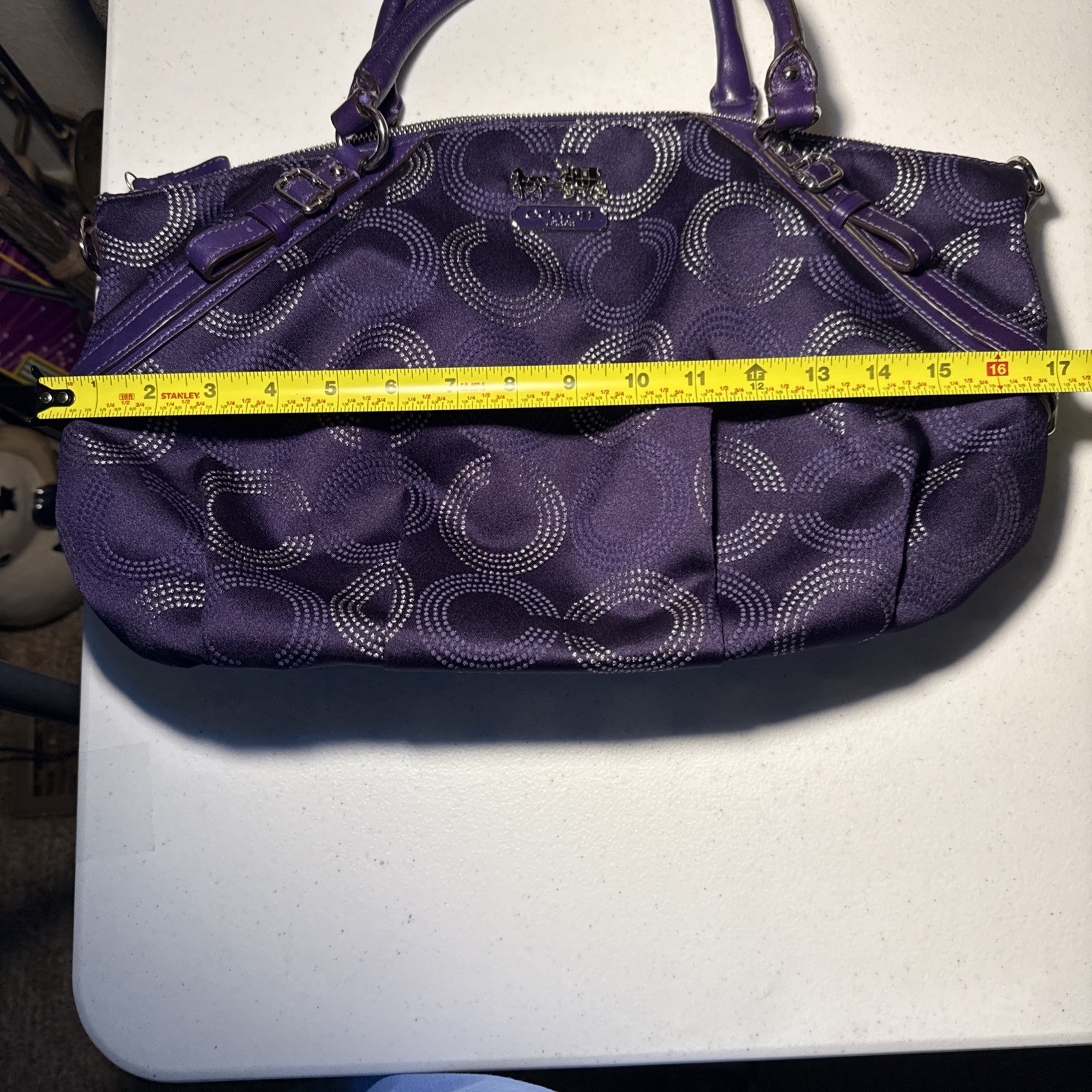 Coach Madison Dotted Op Art Large Sophia Satchel Style