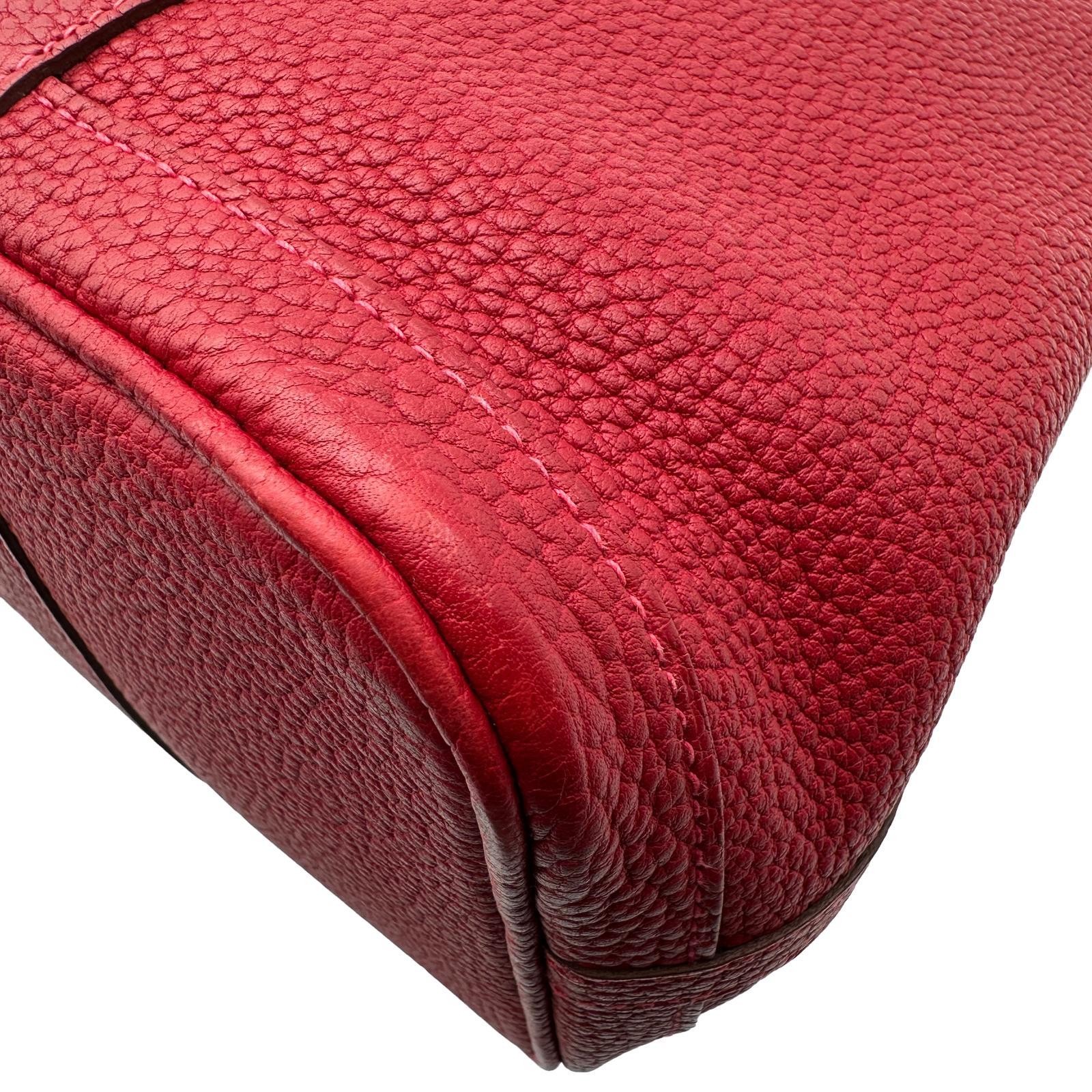 Hermes Garden Party TPM Tote Bag Snap Handbag Rouge Garance Negonda Leather 99