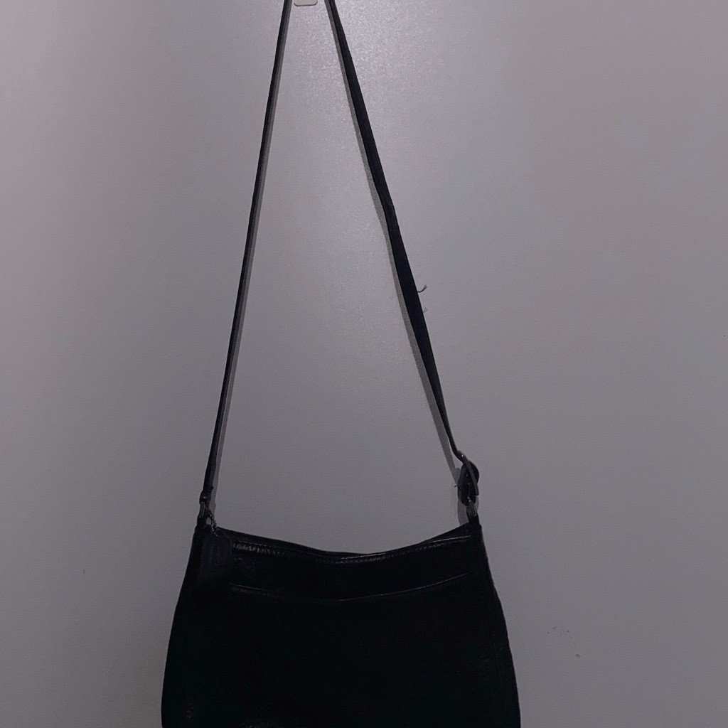 Vintage Coach Women’s Black Hudson Pebbled Leather Crossbody Purse Bag