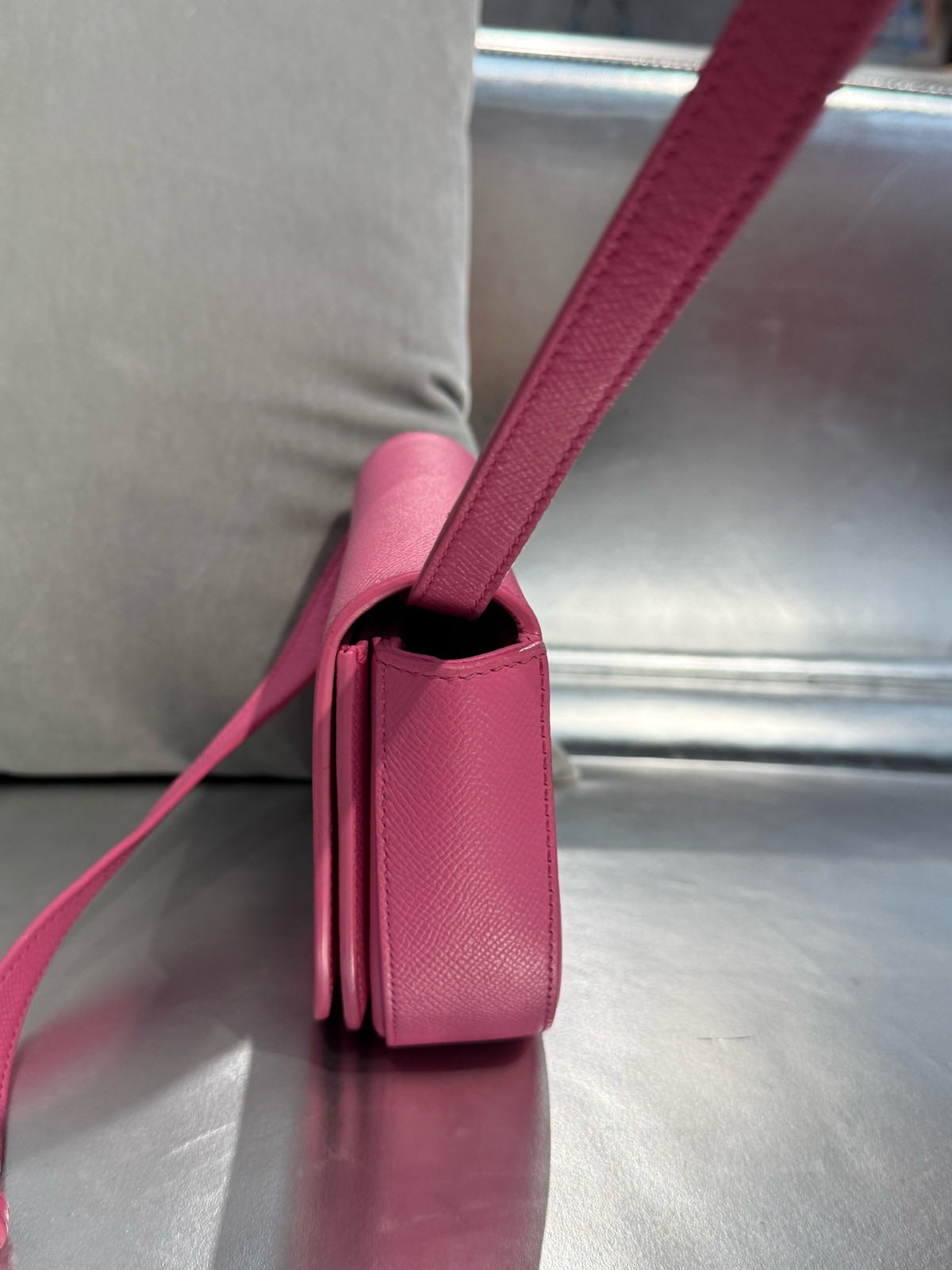 Authentic Balenciaga Saddle Bag Leather Crossbody Bag Rose Pink Gold-Tone eBay