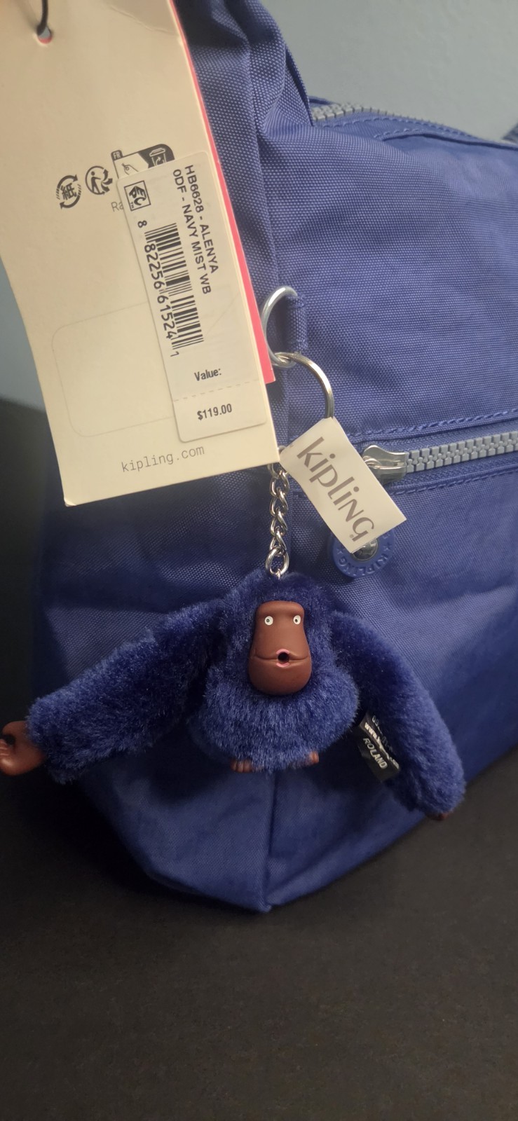 Kipling Alenya Crossbody Shoulder Bag HB6628 Navy Mist NWT $119