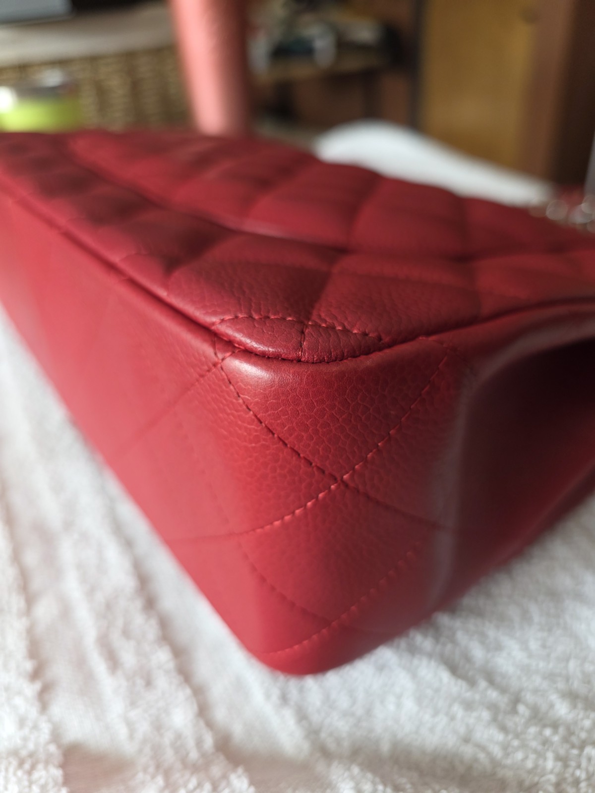 Chanel Jumbo Double Flap Red Caviar Silver Harware GORGEOUS!❤️