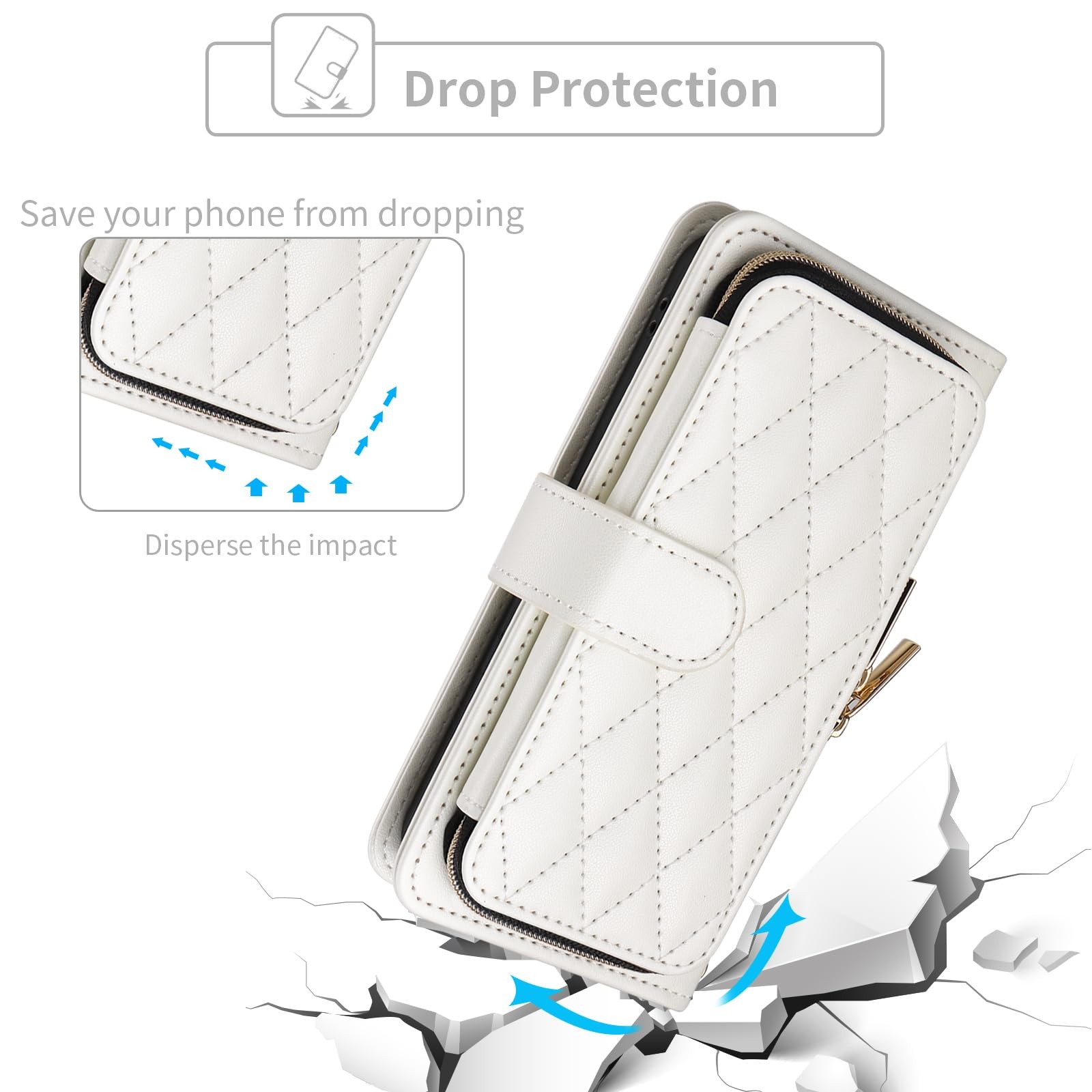 Argyle Wallet Case Compatible with iPhone 16 Pro Max 6.9 inch with Wrist Stra…