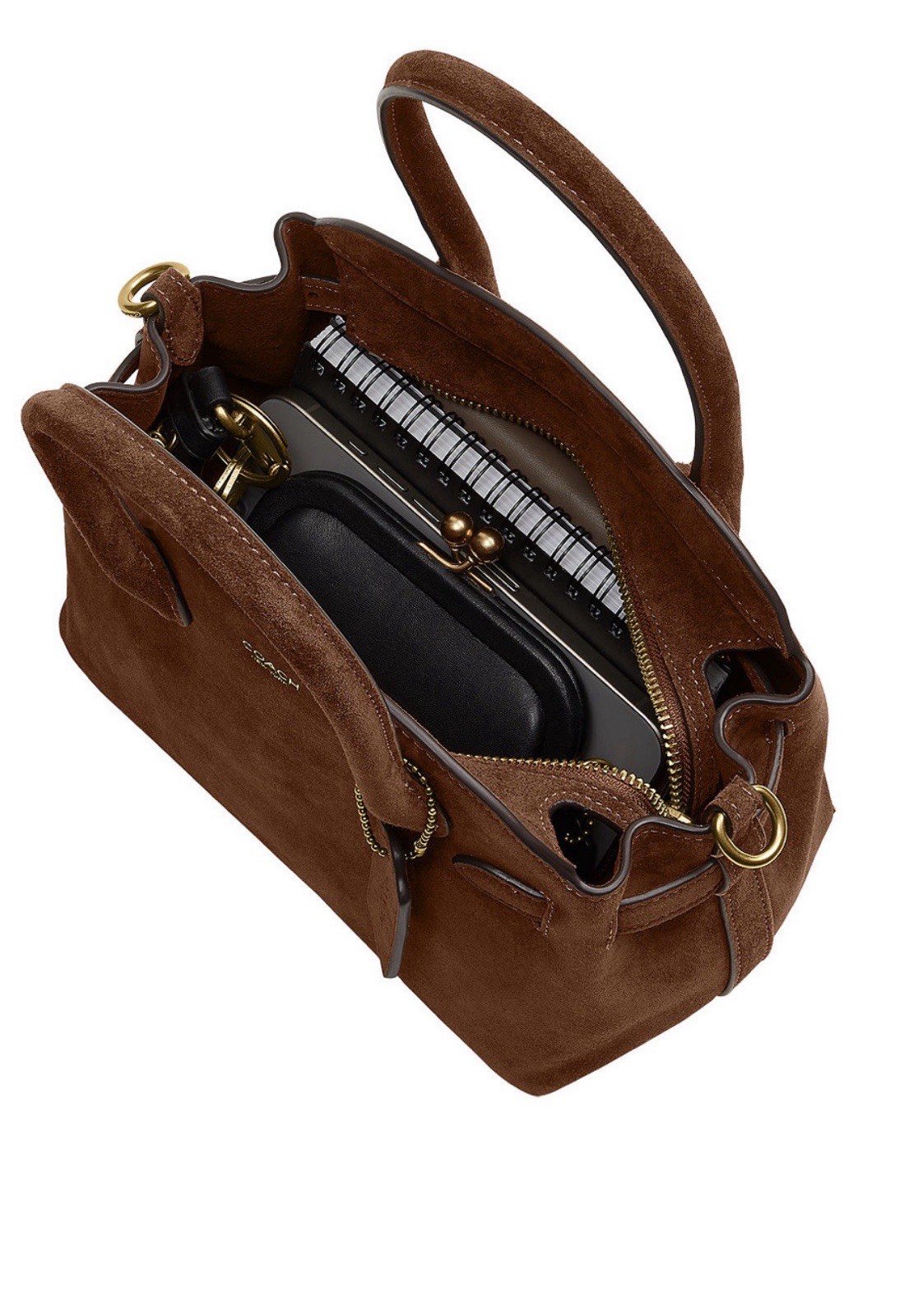 Coach Suede Soft Empire 21 Handle Satchel Bag