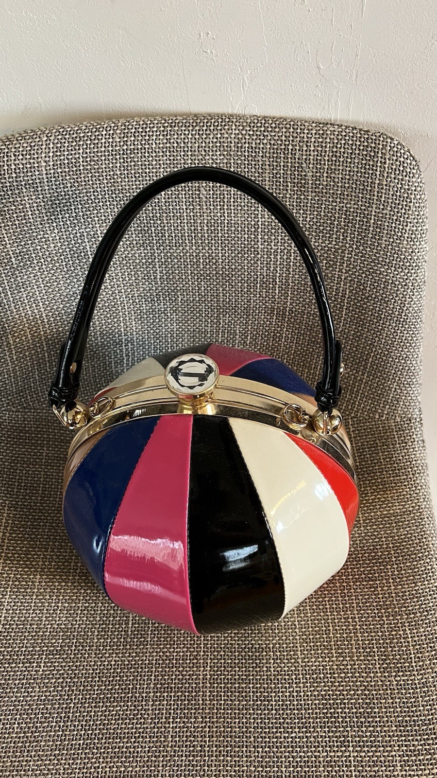 Beautiful Multicolor Round Handbag Purse