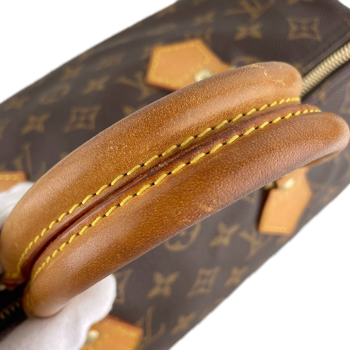 Louis Vuitton Monogram Speedy 30 Leather Fabric Brown Handbag 4299