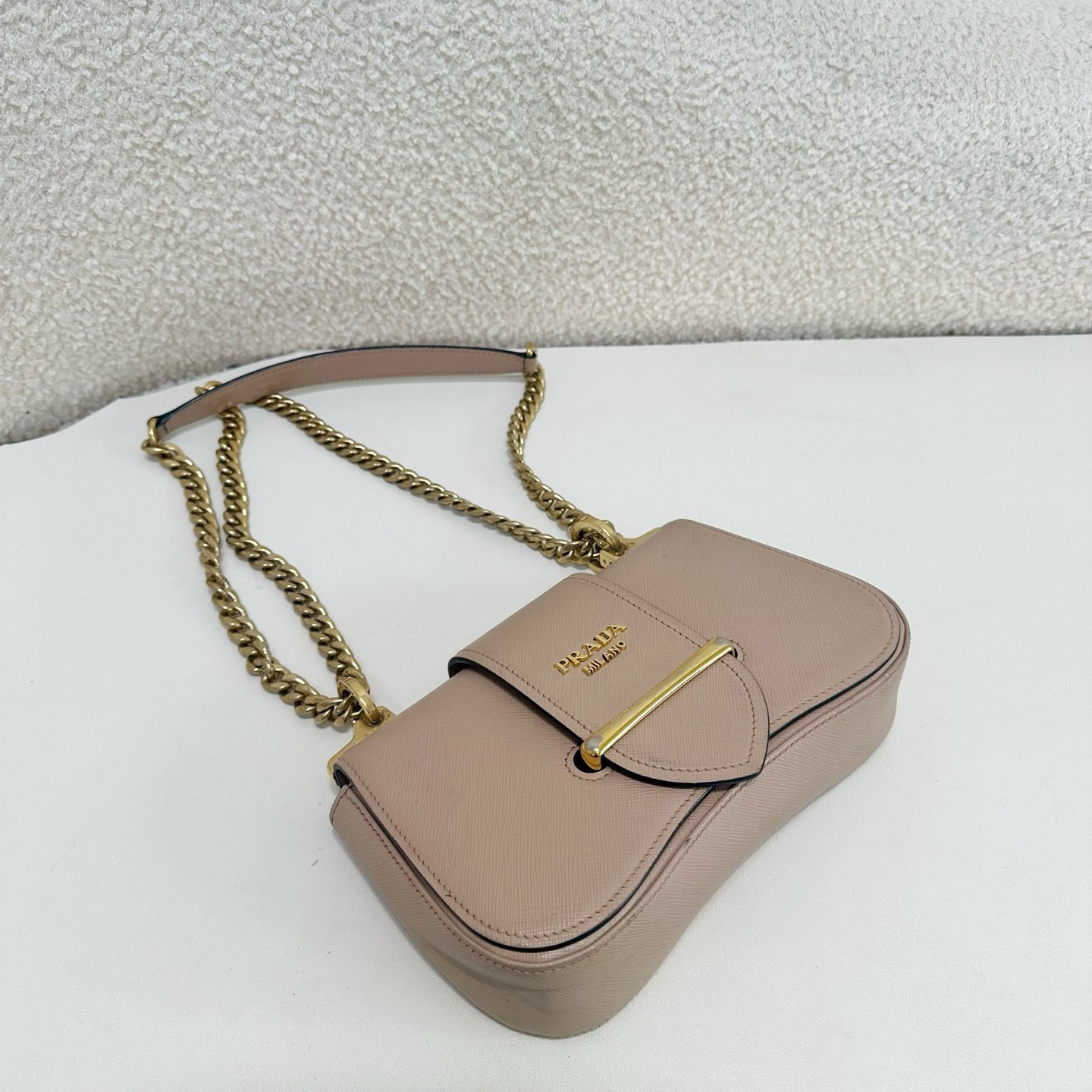 Authentic Vintage Prada Sidonie Leather Shoulder Bag Beige Gold-Tone eBay AG
