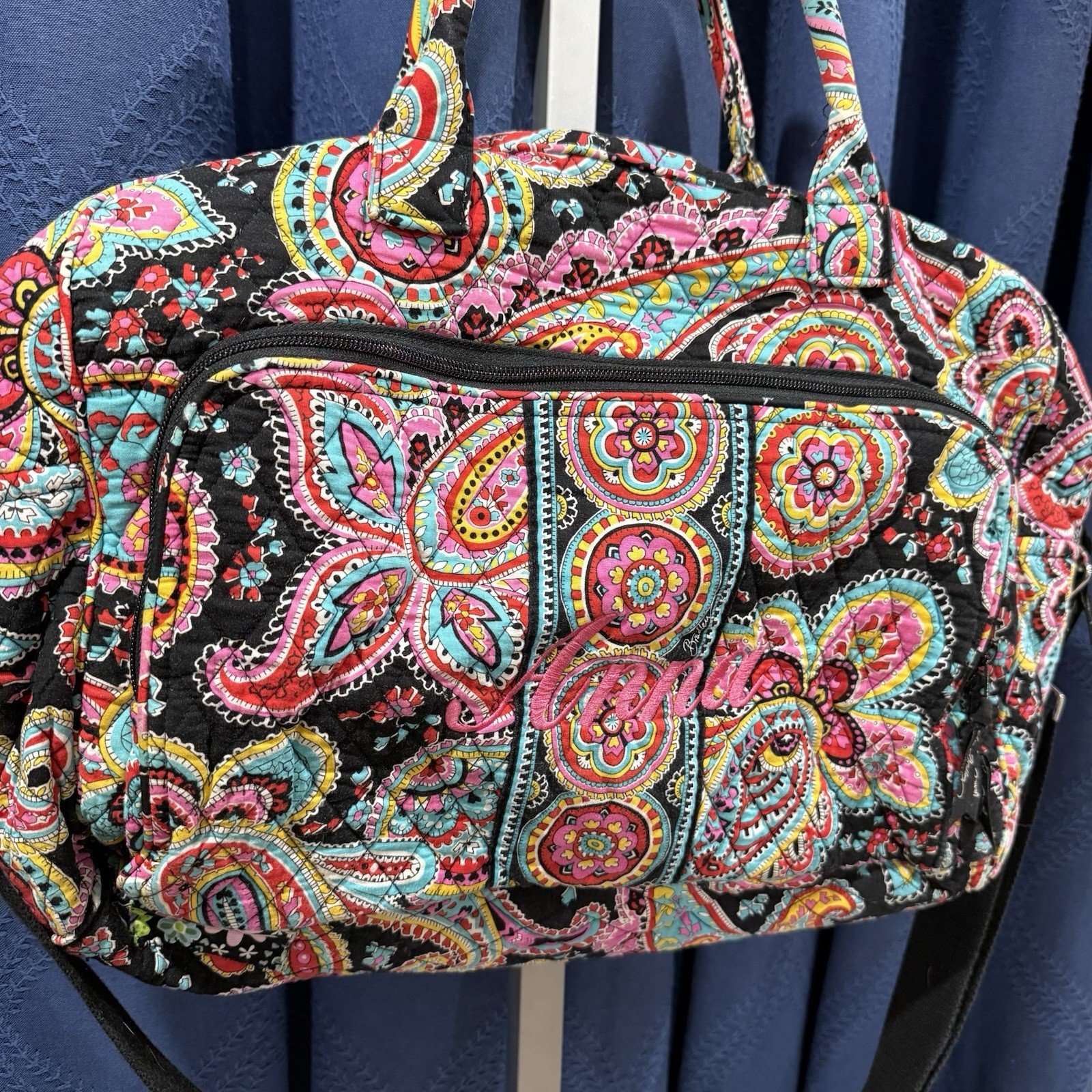 Vera Bradley Quilted Weekend Travel Duffle Bag Retired Parisian Paisley “ANNA”