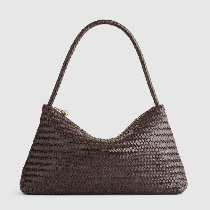 Madewell The Signature Woven Zip Top Leather Shoulder Bag Women’s Purse