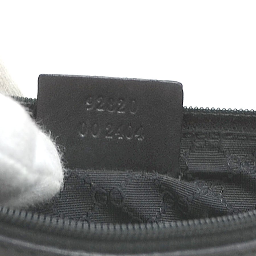 Auth GUCCI Sherry Line Handbag Black Leather/Canvas – r10510n