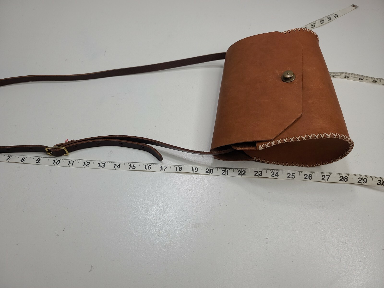 Bear Cub Leather Goods Roe Crossbody Brown Handmade