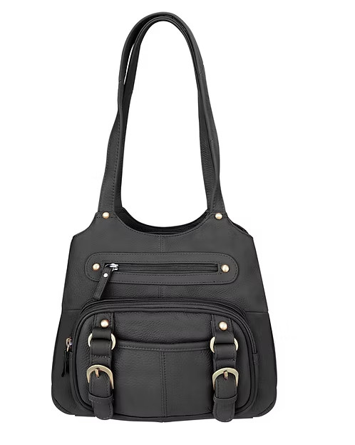 Concealed Carry Purse – Front Studded Pocket Leather Gun Purse – Left & Right