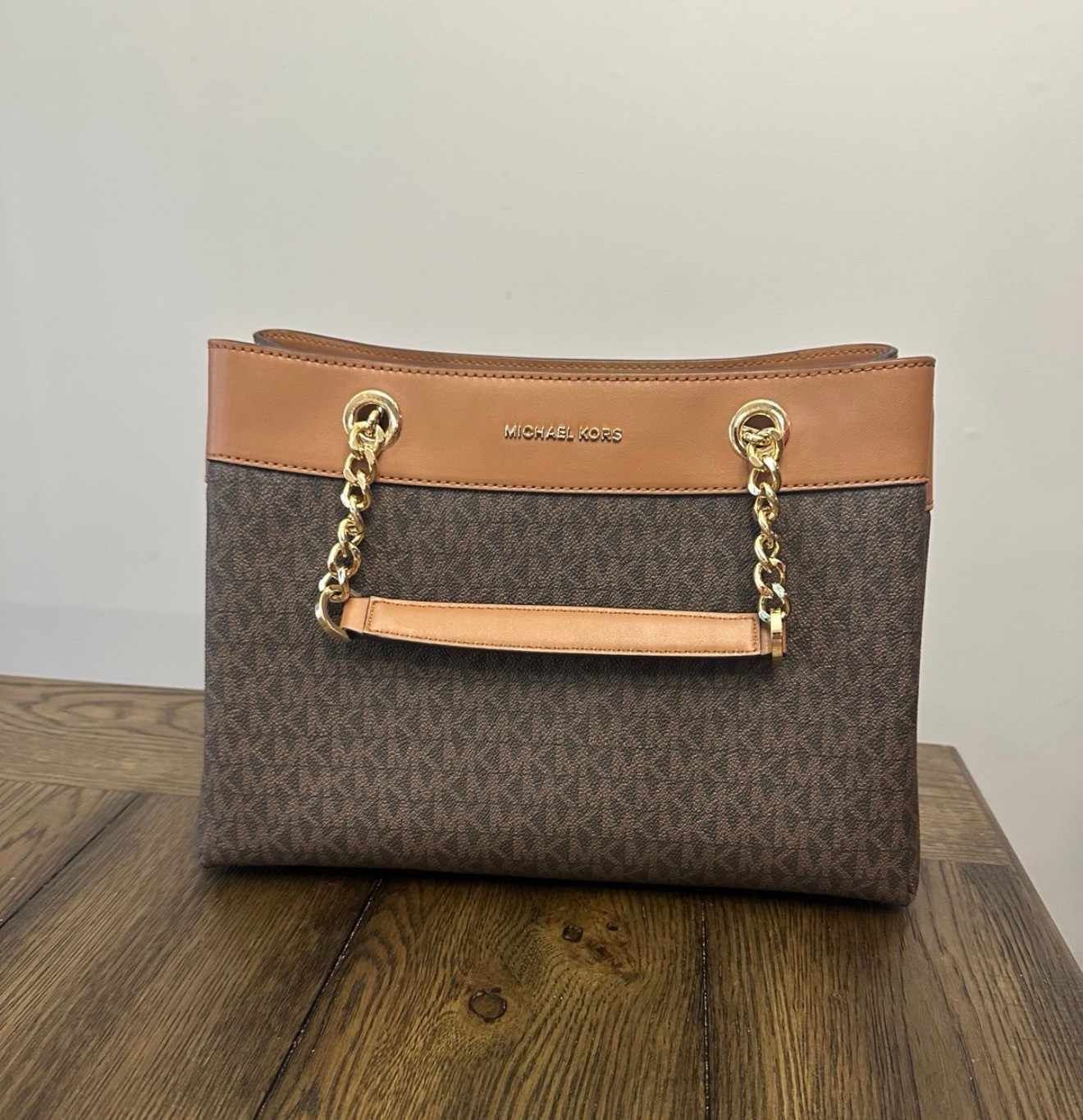 Michael Kors Purse – Leather Brown & Beige