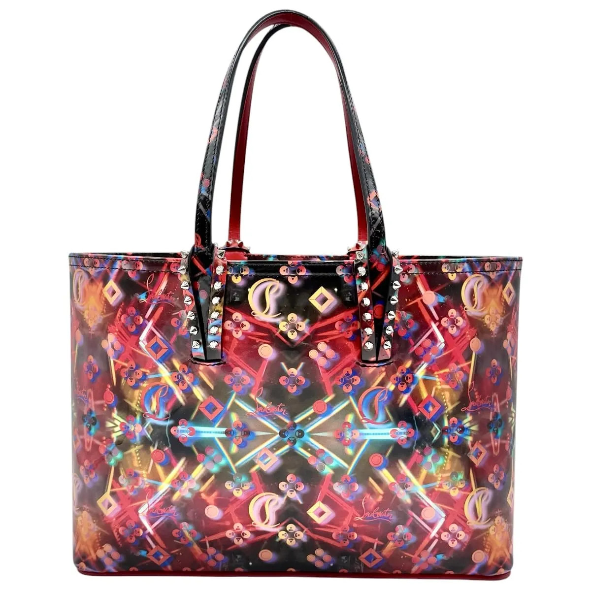 Christian Louboutin Cabata Multicolor Tote Bag with Pouch Large Shopper Bag