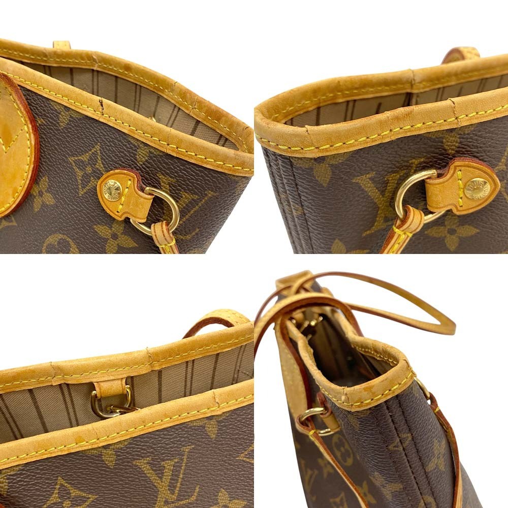 Louis Vuitton Monogram Neverfull PM M40155 Tote Shoulder Bag Brown PVC