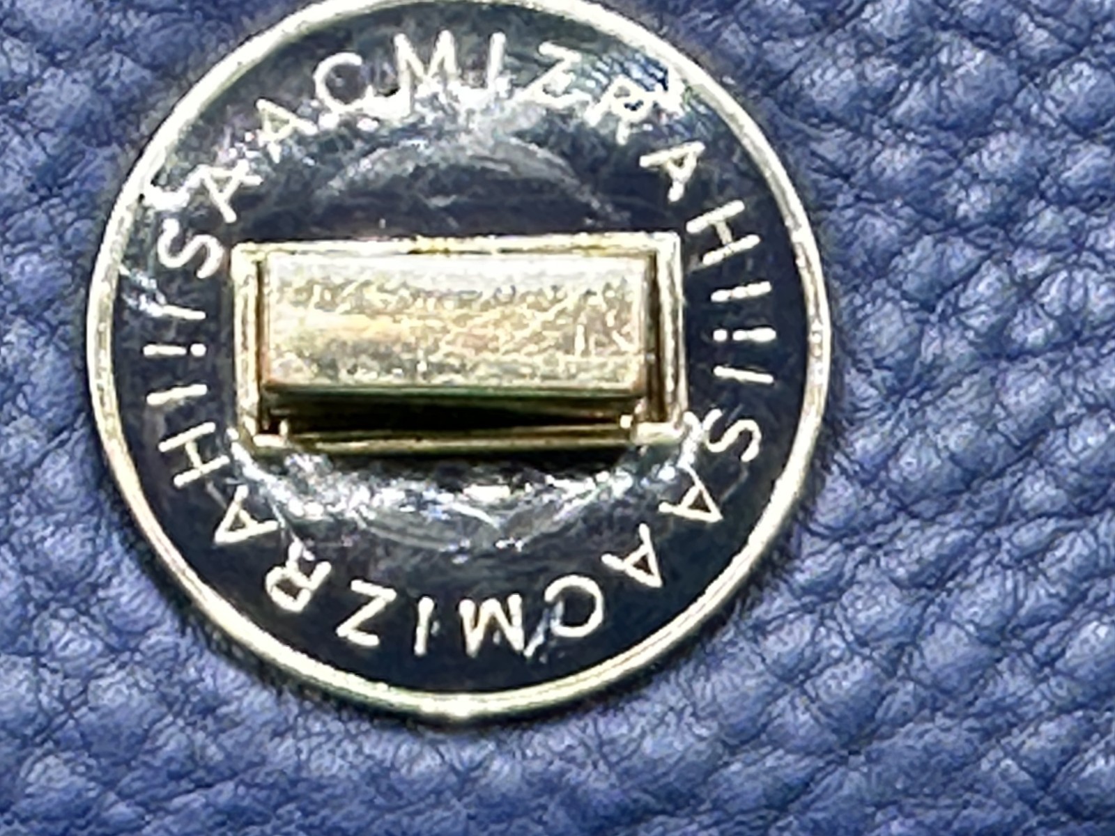 Isaac Mizrahi Live! Pebble Leather Saddle Bag – Cobalt Blue – Crossbody