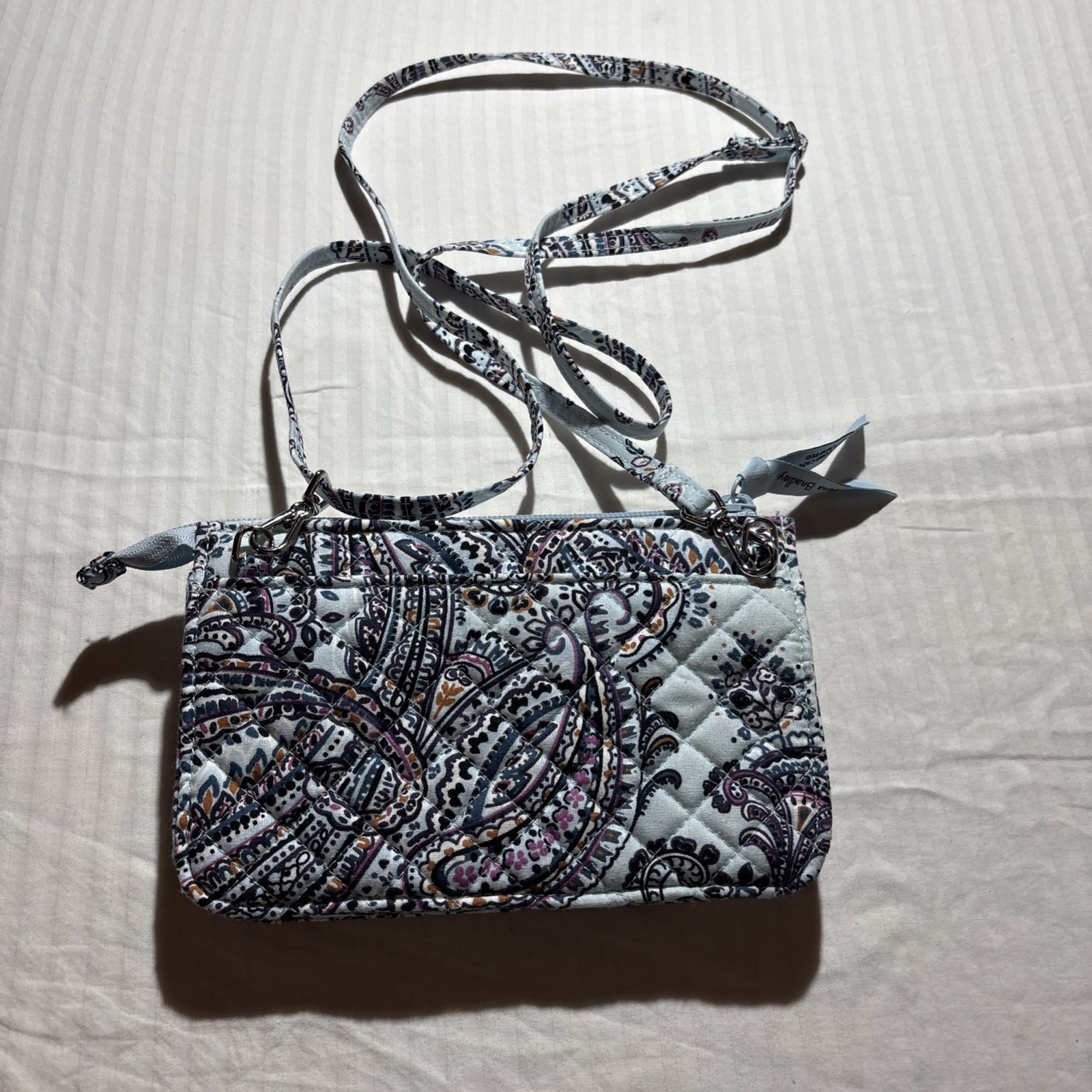 Vera Bradley Crossbody Bag Light Blue/color Pattern Excellent Condition-1033