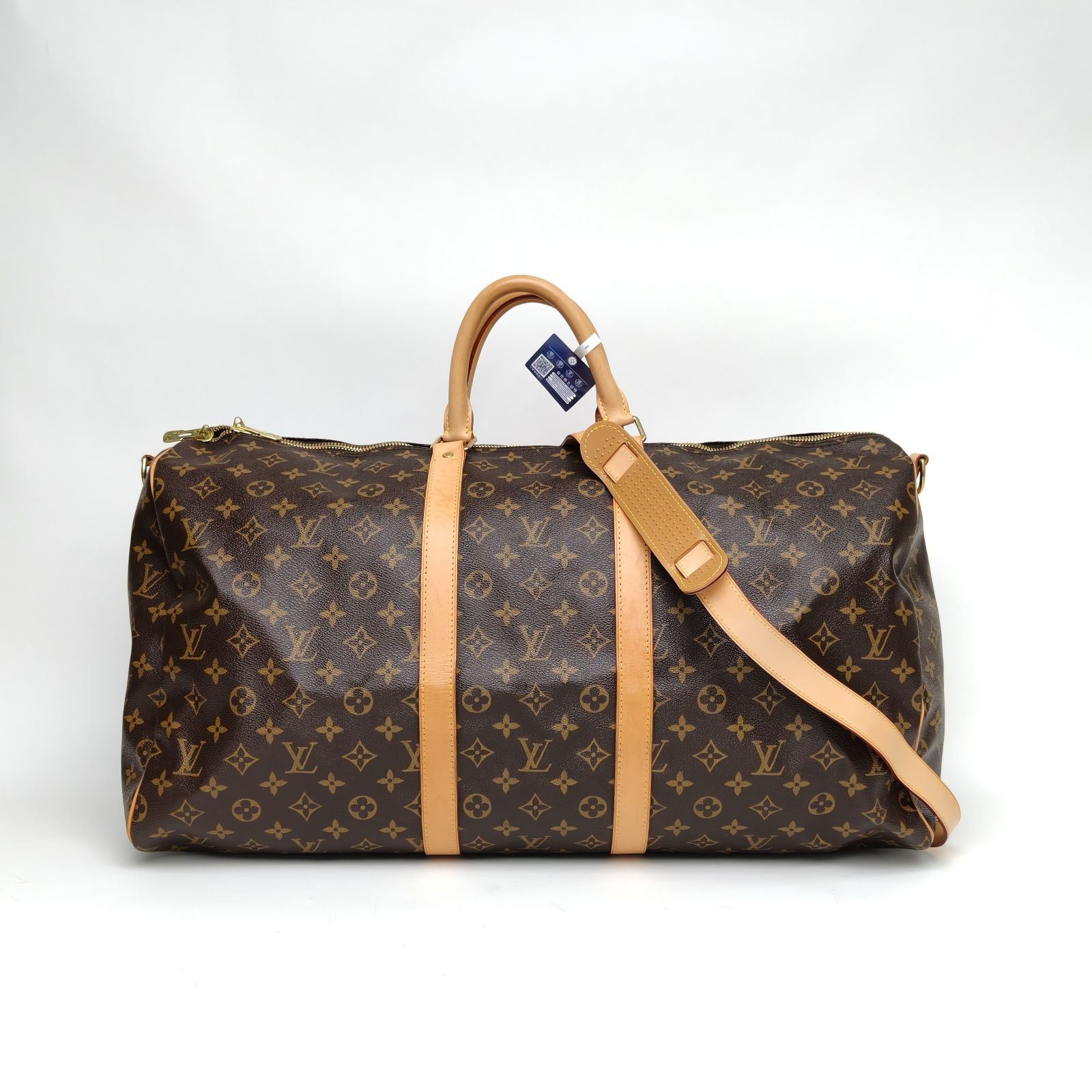 LOUIS VUITTON KEEPALL 55cm with Shoulder Strap Monogram PVC Handbag