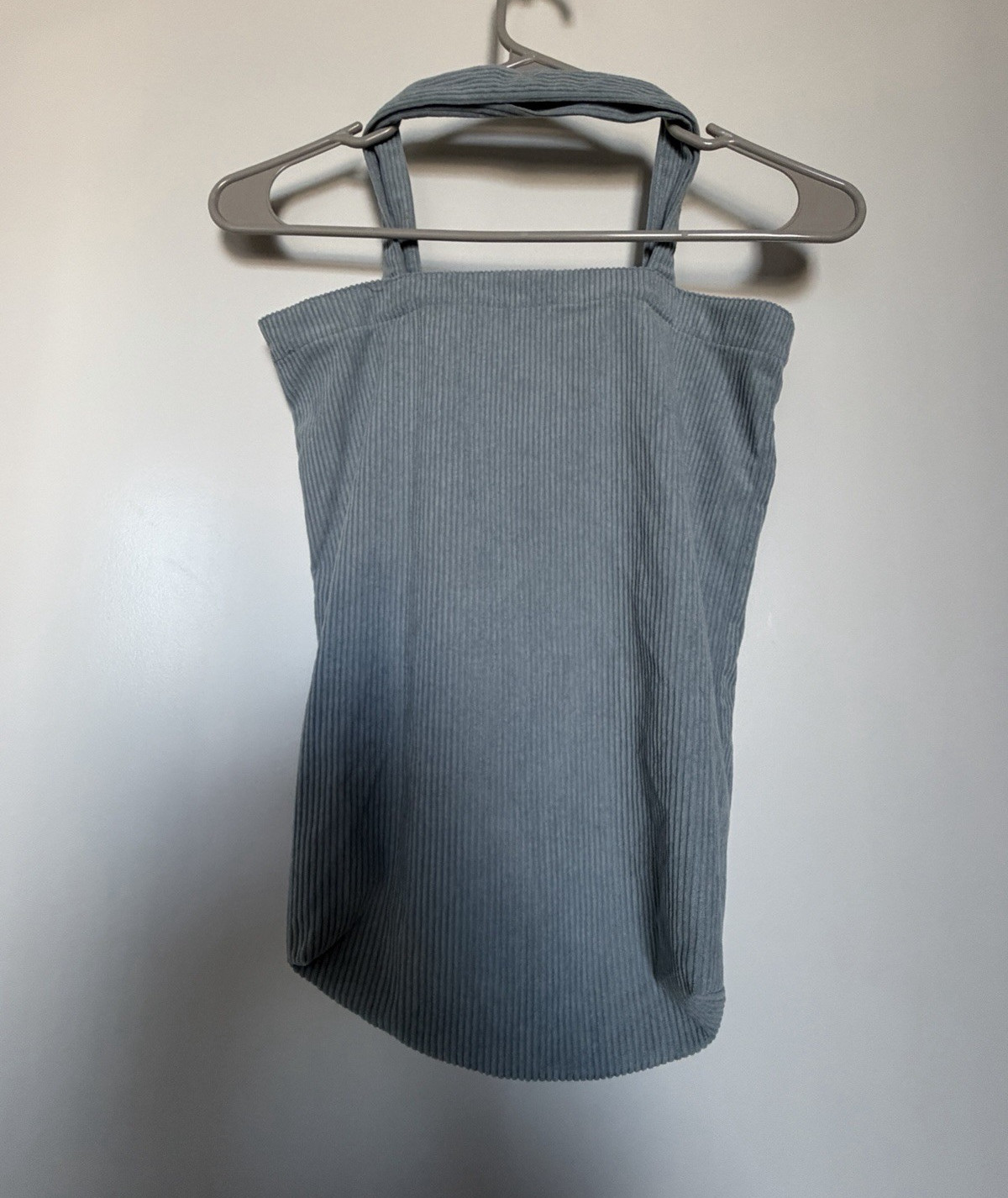 Blue Solid Top Handle Tote Bag for Women, Strap Accent, Fabric Exterior
