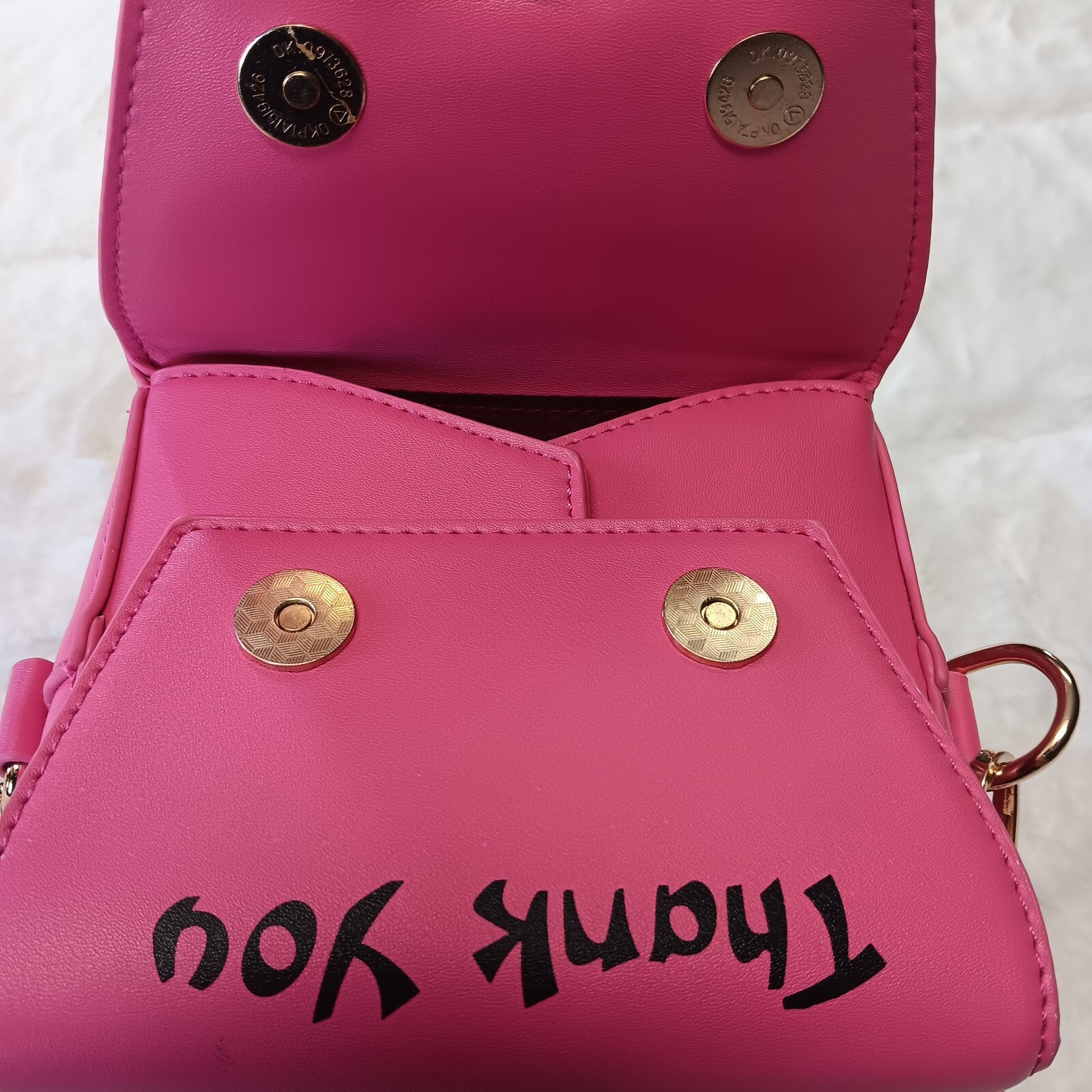 Pink Chinese Take Out Novelty Bag Adjustable Shoulder Strap & Clutch Attachment