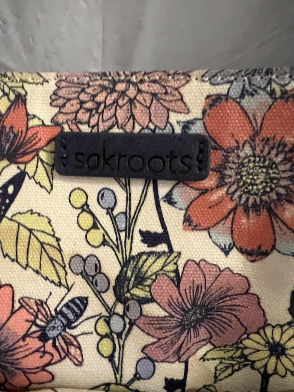 Sakroots Metro Tote In Multi Bloom Butterfly Print 15 X9x4 As Is