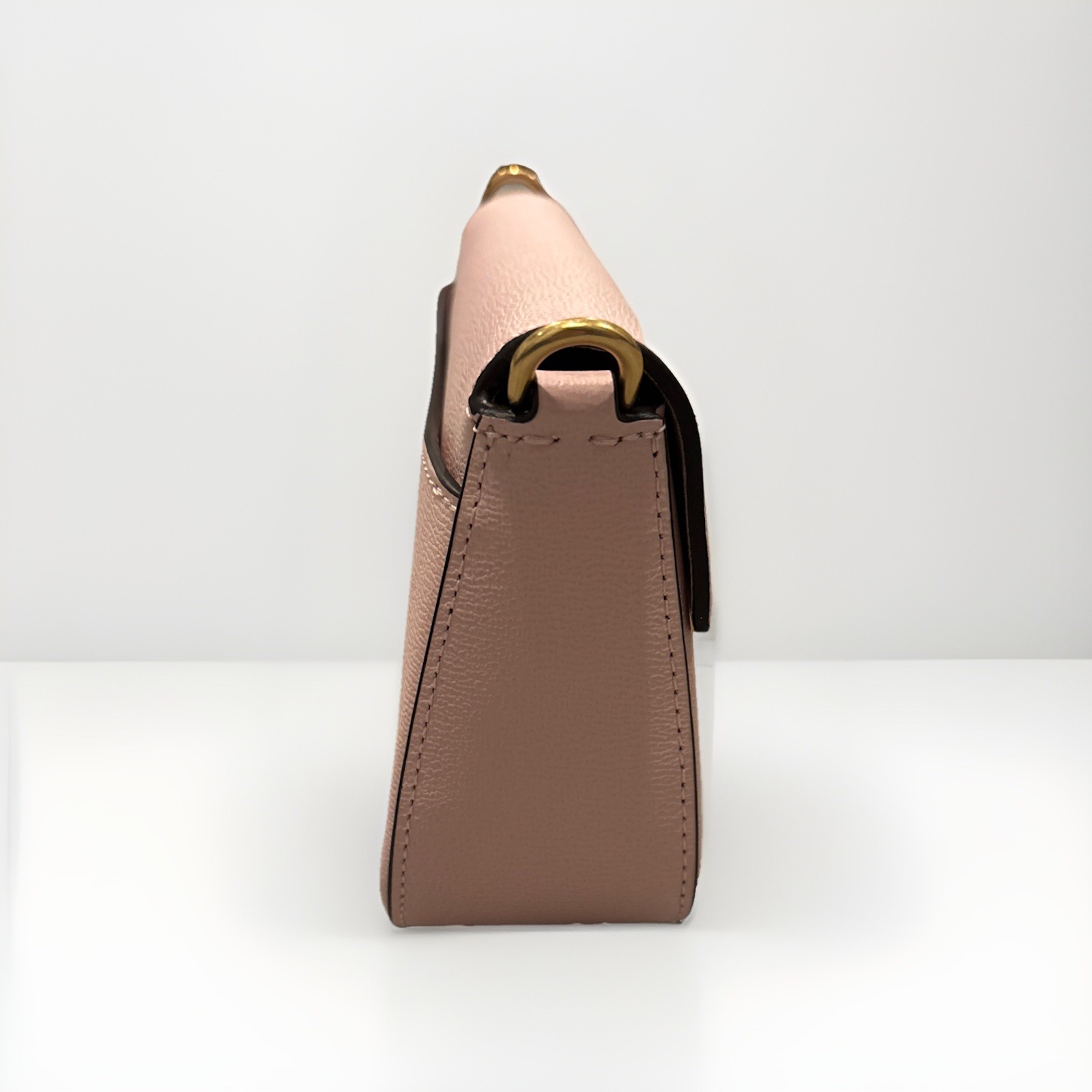 KATE SPADE Katy Textured Leather Flap Chain Crossbody – Antique Pink