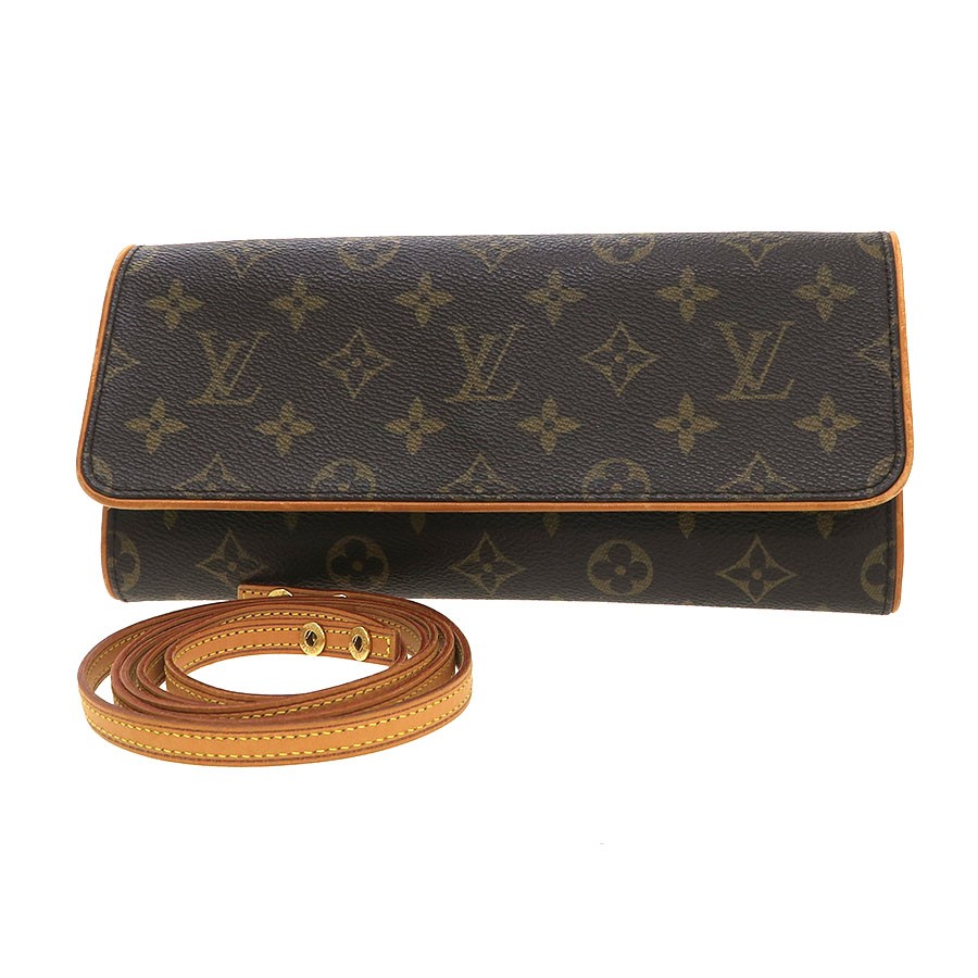 Louis Vuitton Pochette GM M51852 Monogram Canvas Brown Shoulder Bag #SAB16556