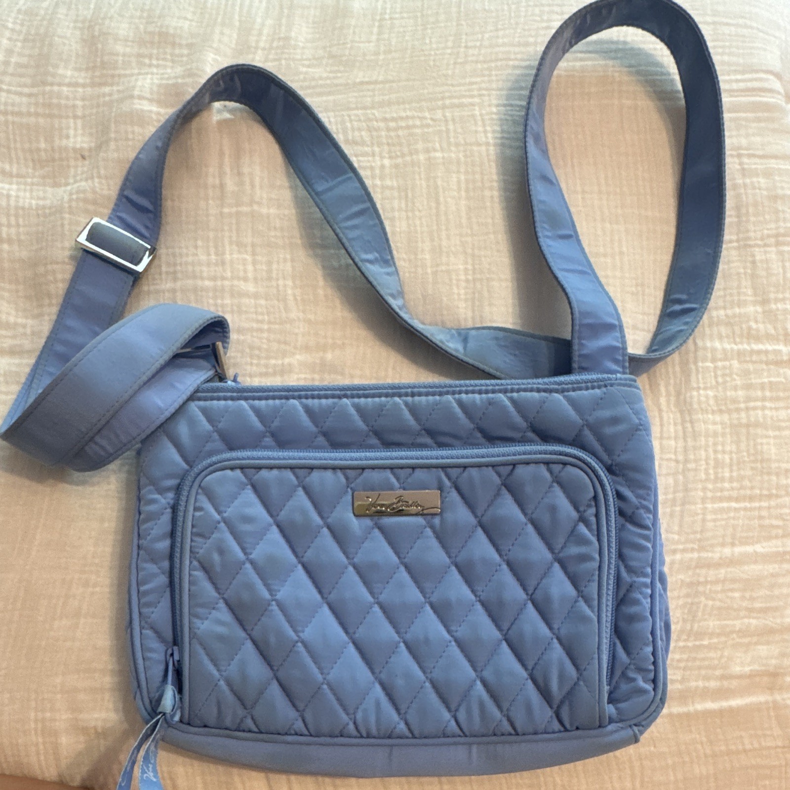 Vera Bradley Light Blue Crossbody Bag with Adjustable Strap
