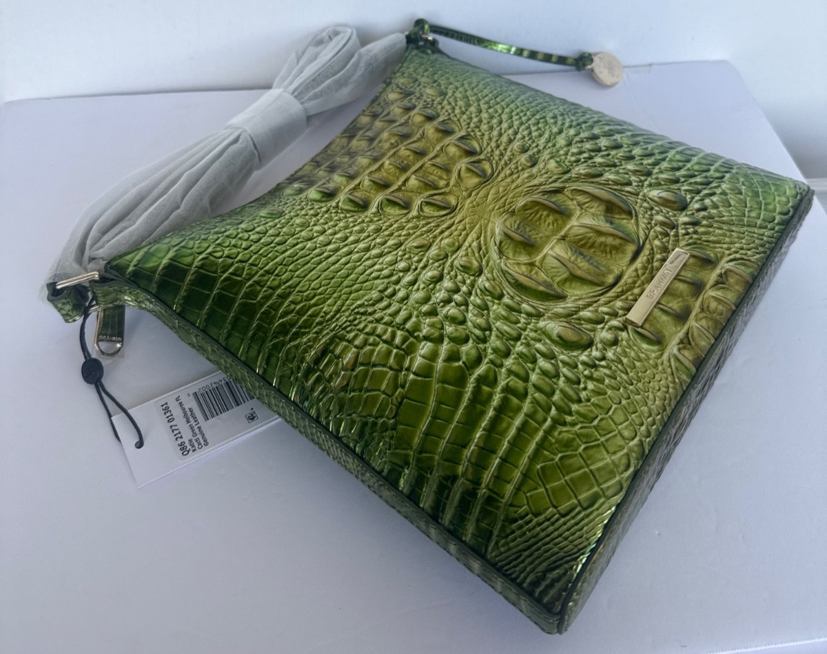 Brahmin Katie Crossbody Bag Cacti Green Melbourne Leather NWT