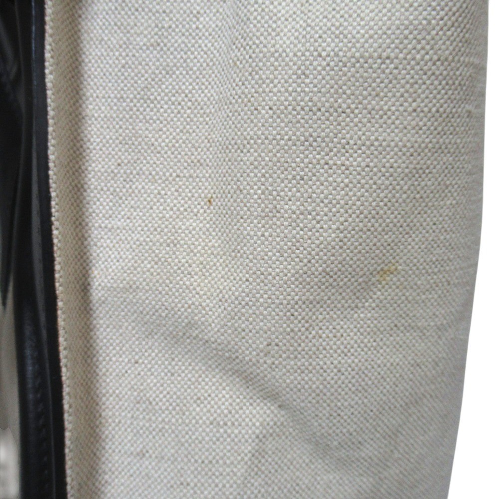 CELINE canvas leather luggage mini shopper tote bag beige and black. Women USED