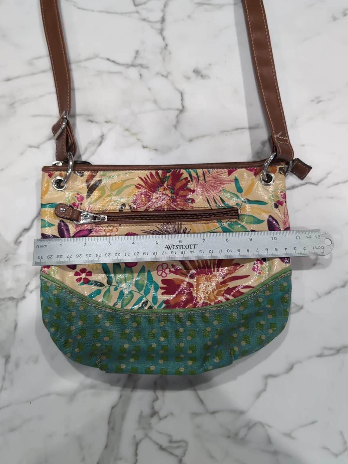 Women Crossbody Long ShoulderHandbag Plum Brand Flowers Boho Cottage Fall Spring