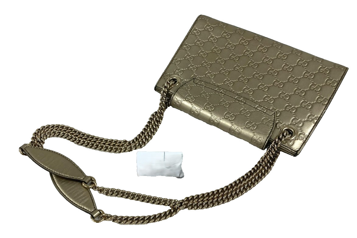 Gucci Emily Small Chain Guccissima Shoulder Bag Leather Tassel Horsebit 369621