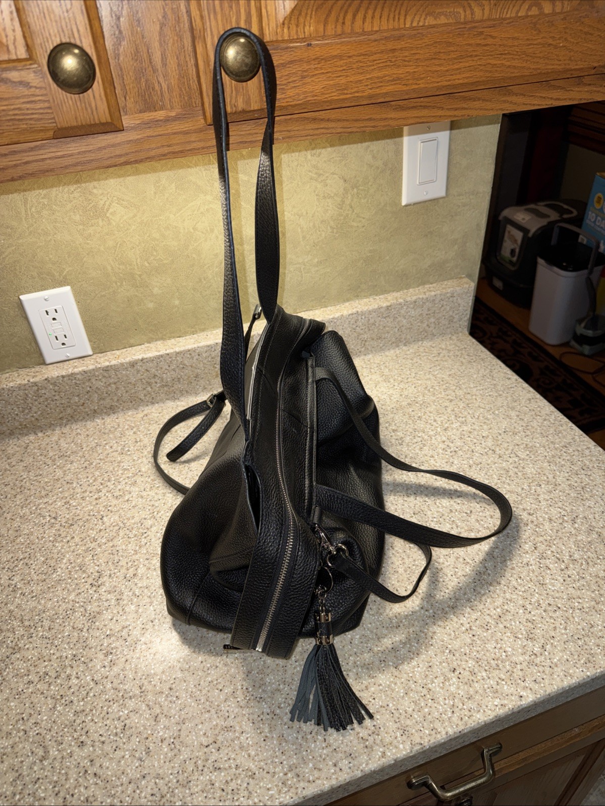 Celine Dion Black Leather Tote Shoulder Bag – Nordstrom, Original Tag, $468