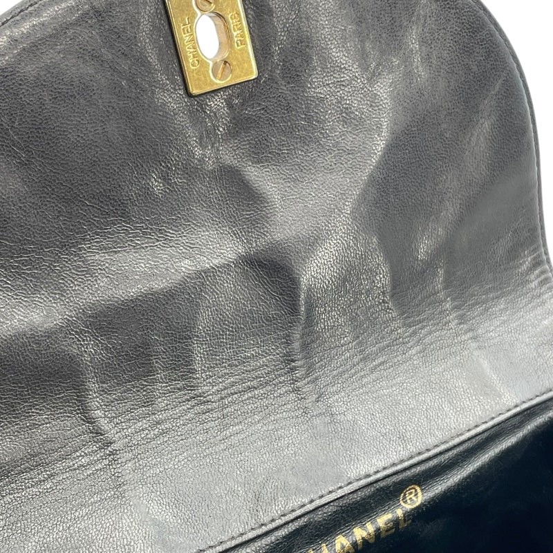 CHANEL Matelassé Luggage Black Lambskin Backpack A10177 #OKB1907