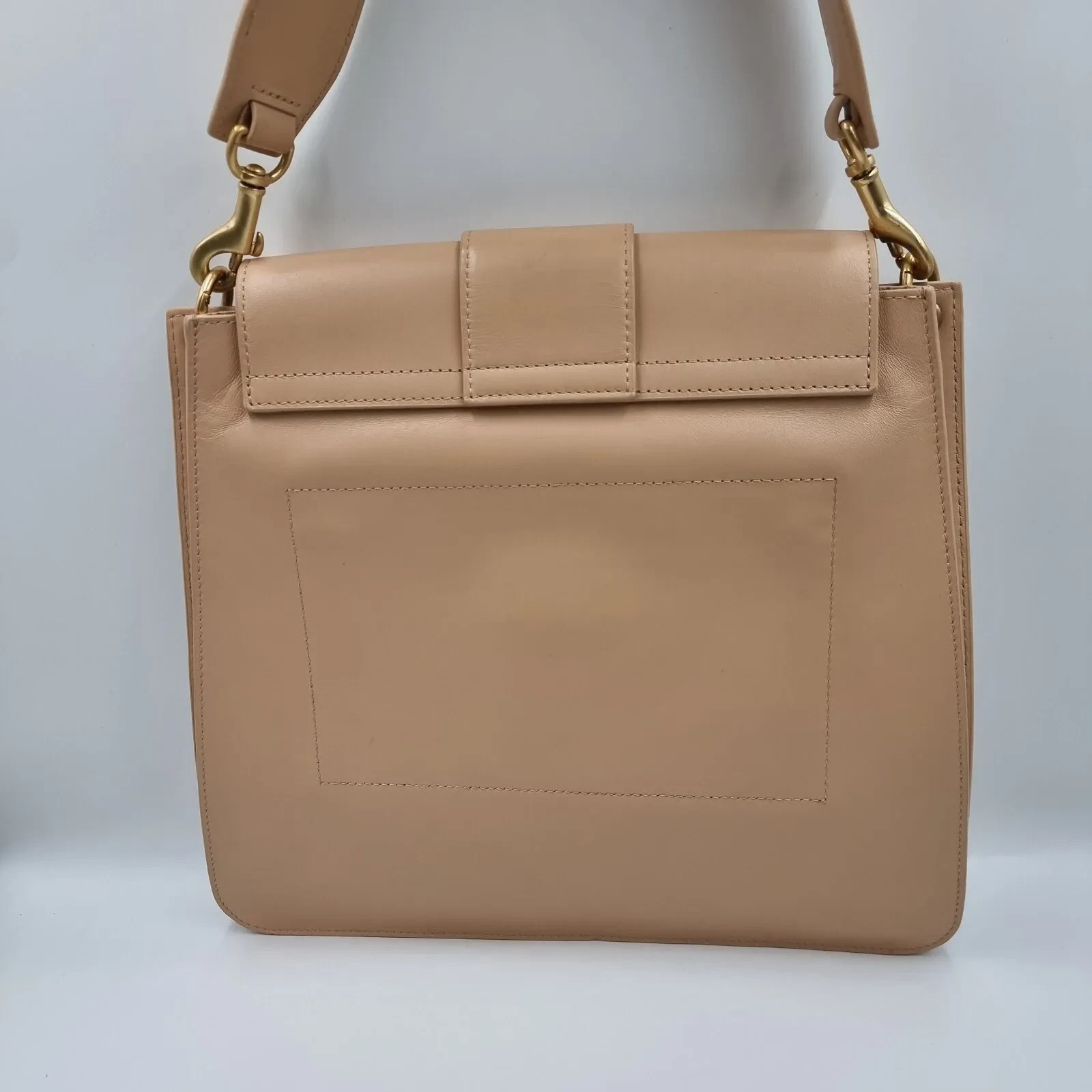 Oroton Solo Sable Tan Large Genuine Leather Satchel Shoulder Bag Purse Designer