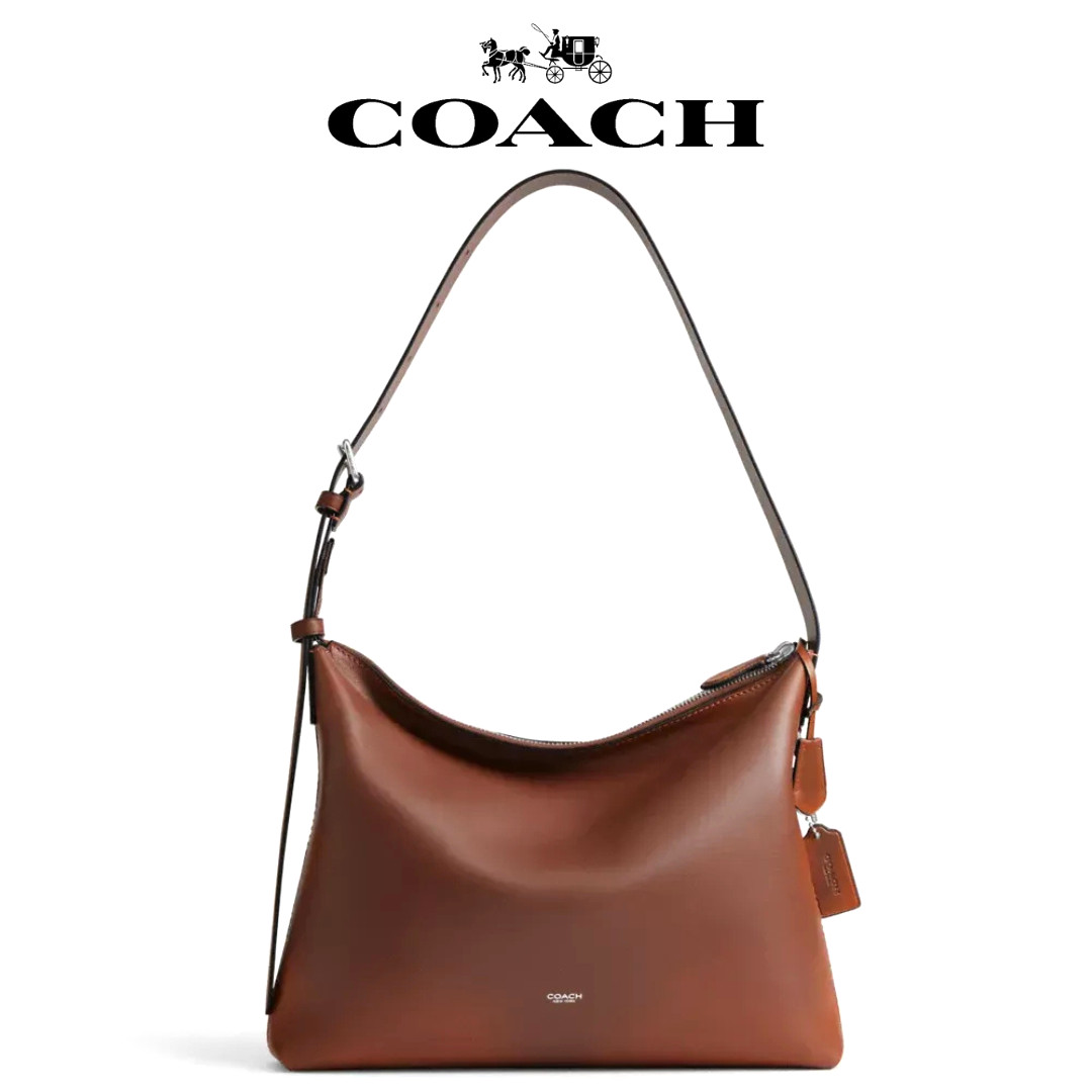 COACH Motto Messenger Bag 38 Loved Leather Burnt Sienna CEF52 Z1Q